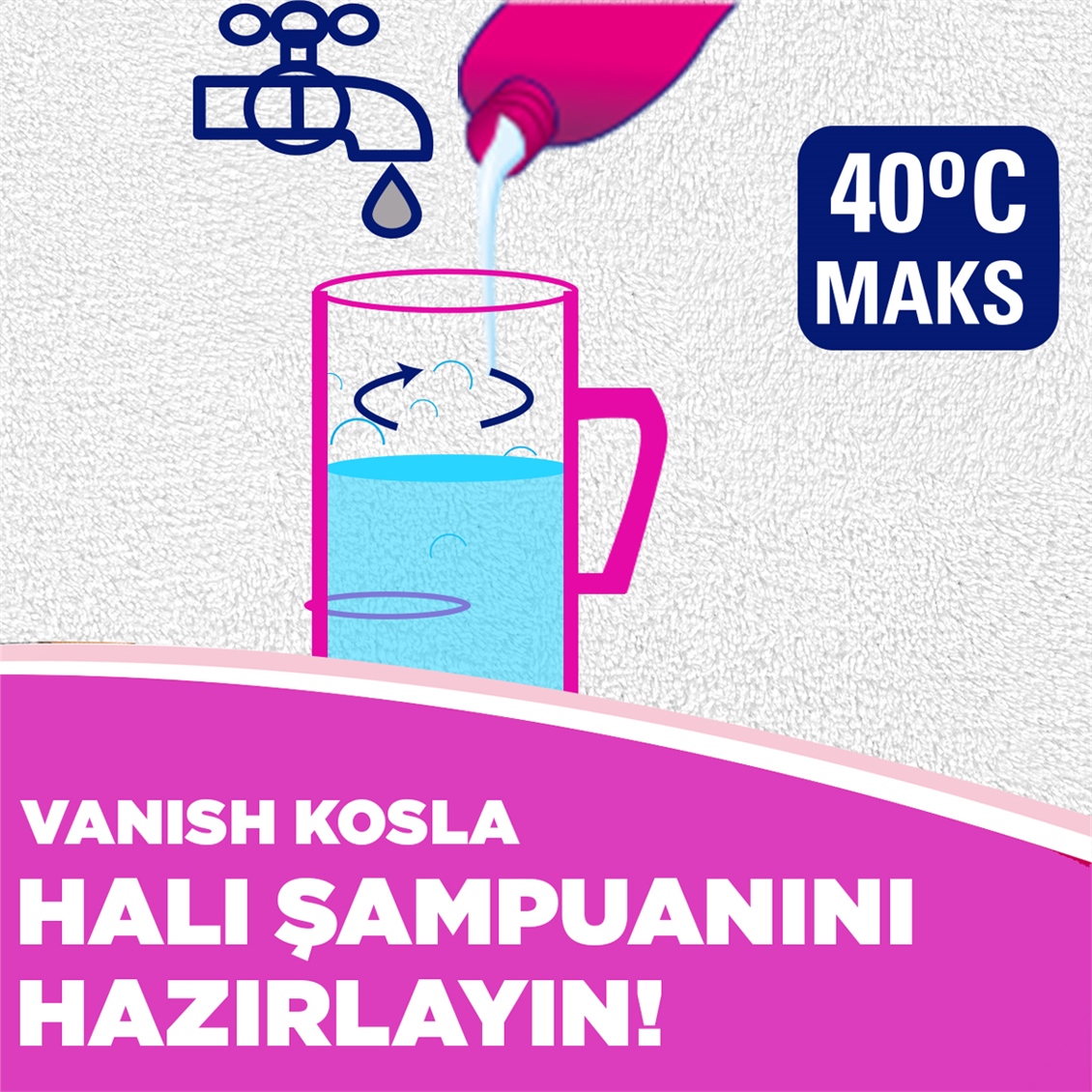 Vanish Kosla Halı Şampuanı - Makine 850 ml