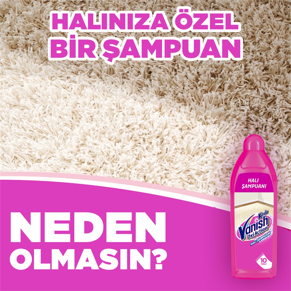 Vanish Kosla Halı Şampuanı - Makine 850 ml