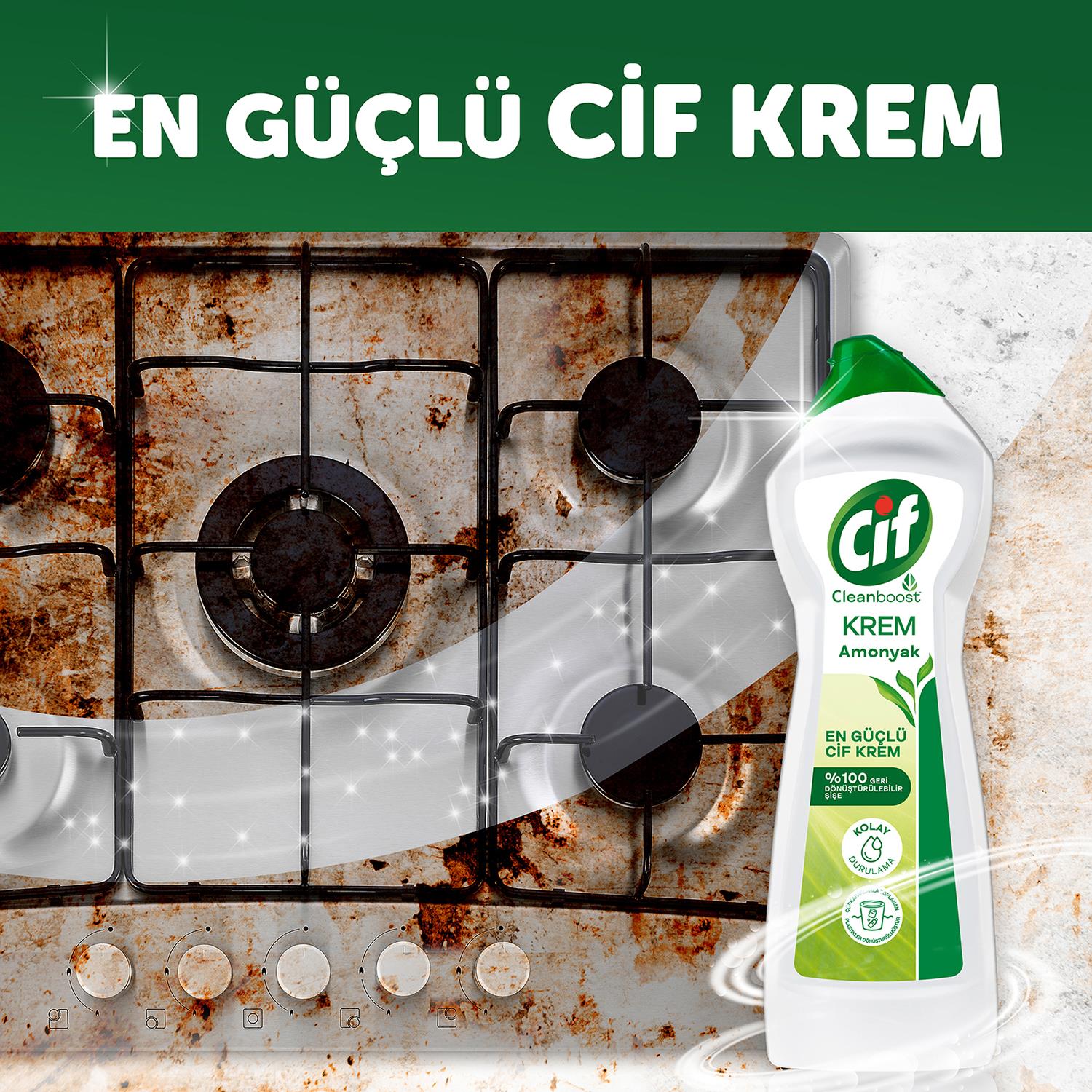 Cif Krem Yüzey Temizleyici 750  ml Amonyak
