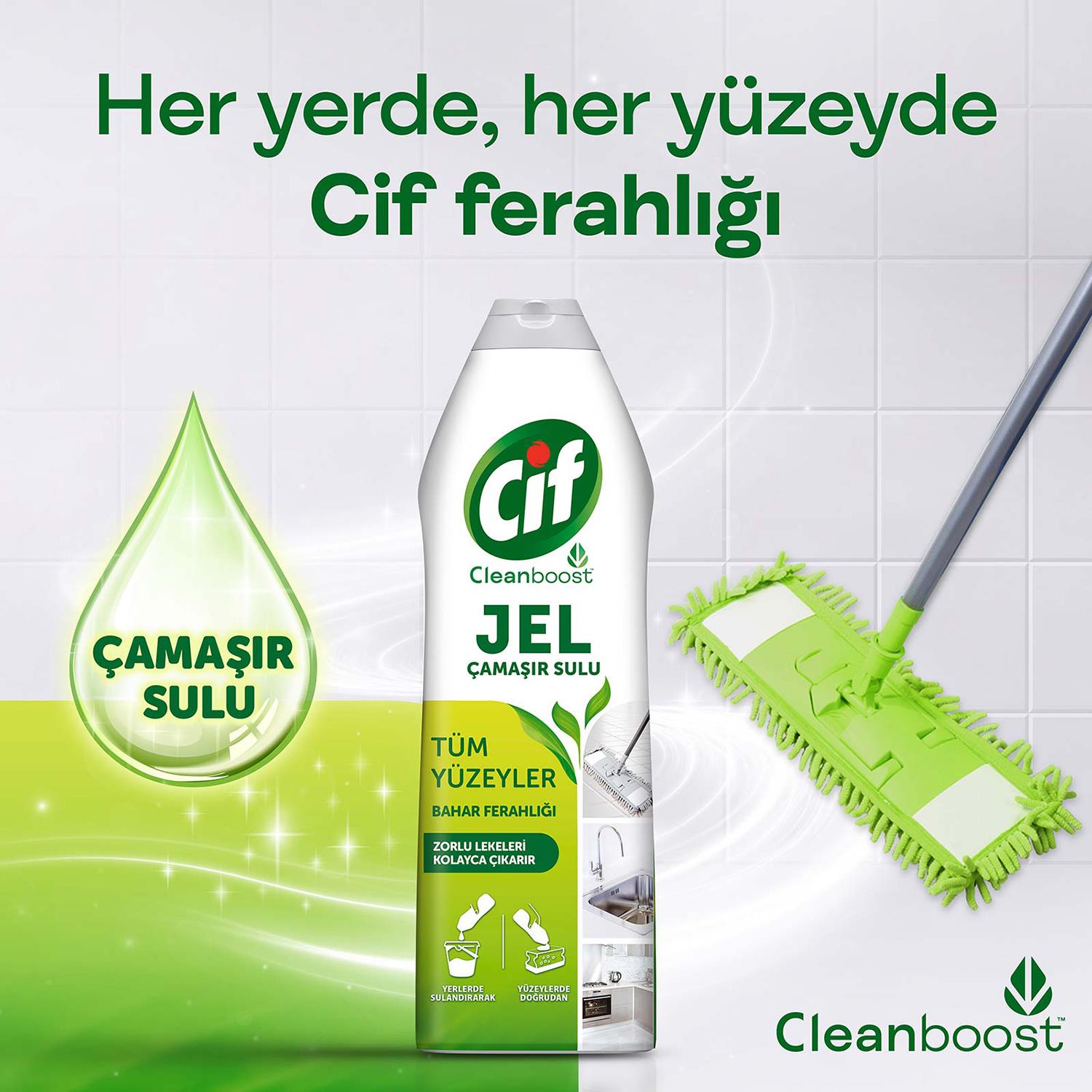 Cif Bahar Ferahlığı Tüm Yüzeyler Jel 750  ml