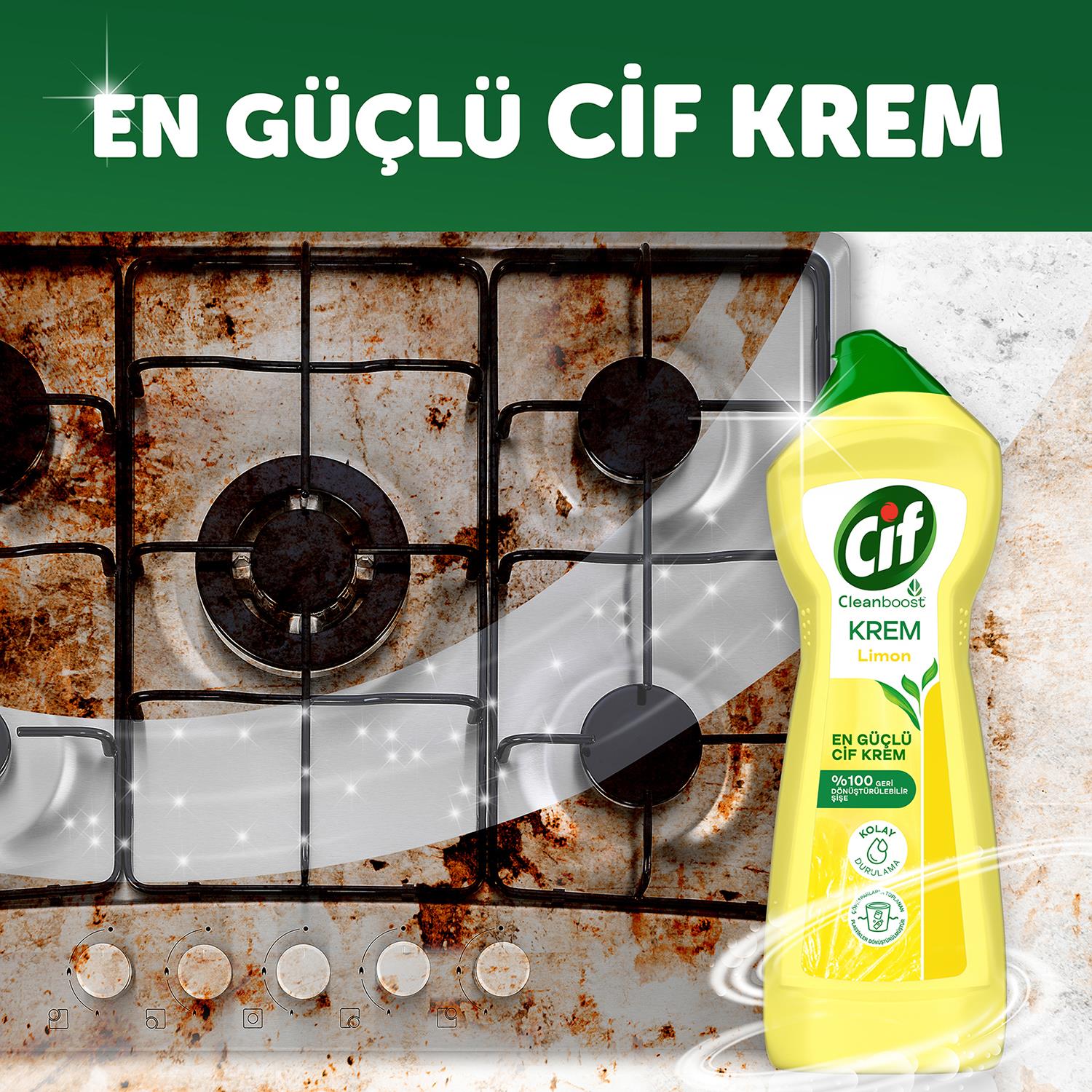 Cif Krem Yüzey Temizleyici 750  ml limon