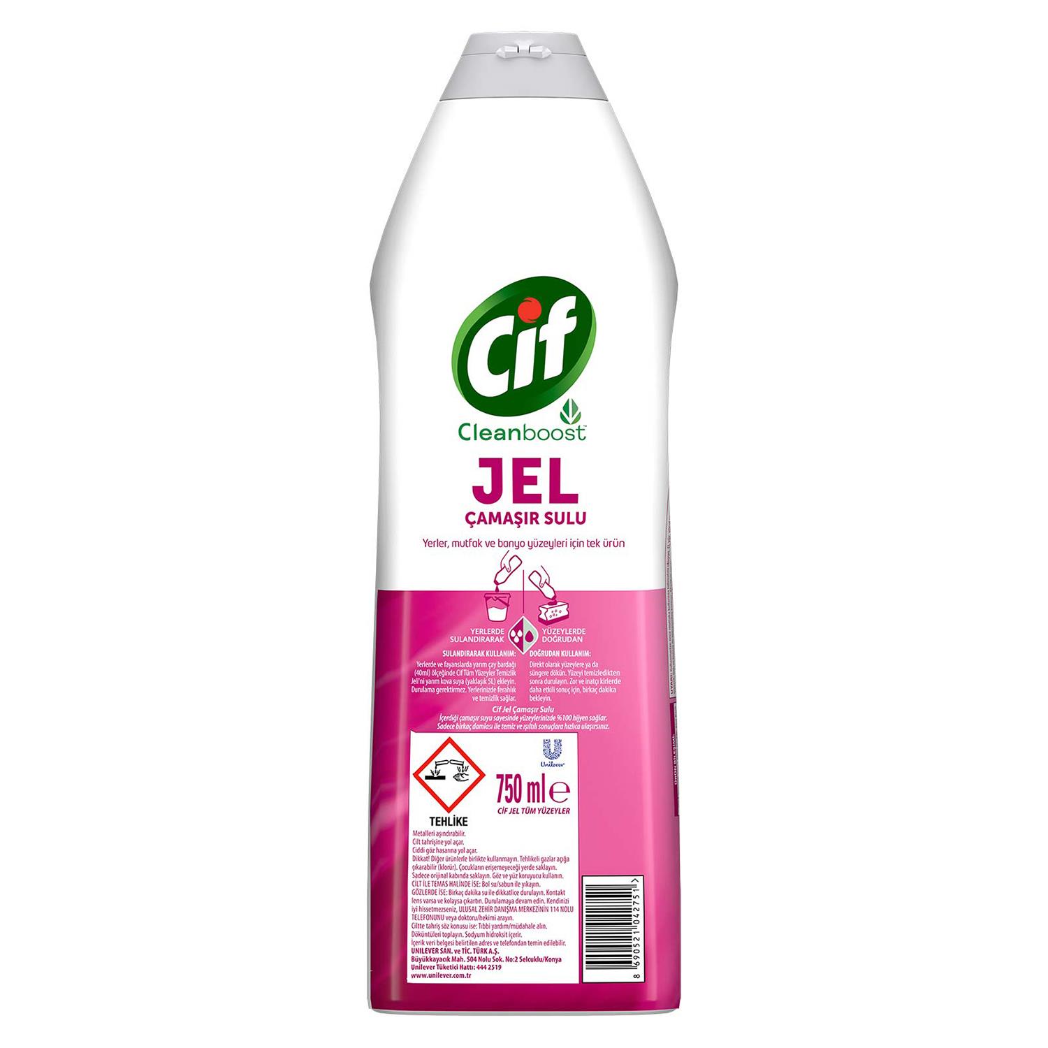 Cif Tüm Yüzeyler Çiçek Ferahlığı Jel Yüzey Temizleyici 750  ml