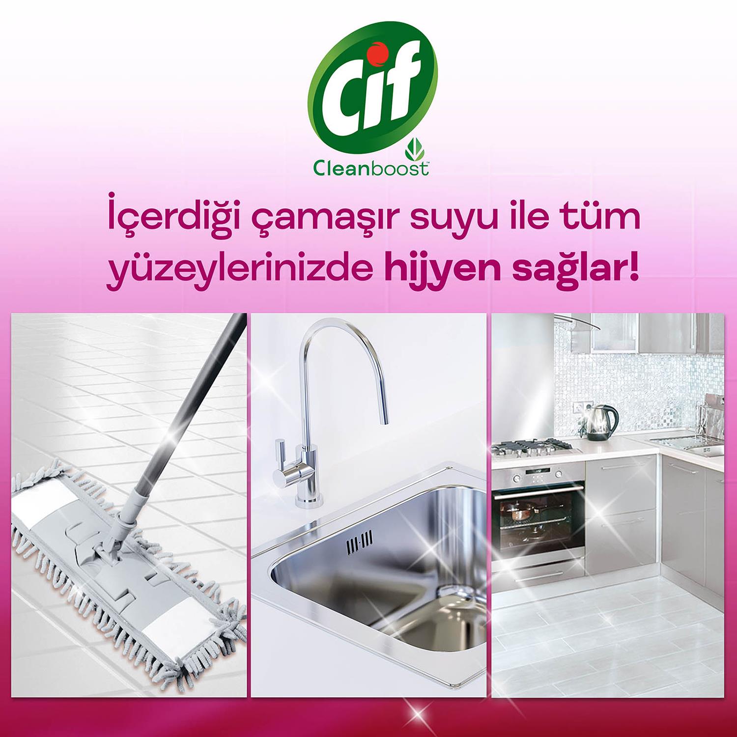 Cif Tüm Yüzeyler Çiçek Ferahlığı Jel Yüzey Temizleyici 750  ml