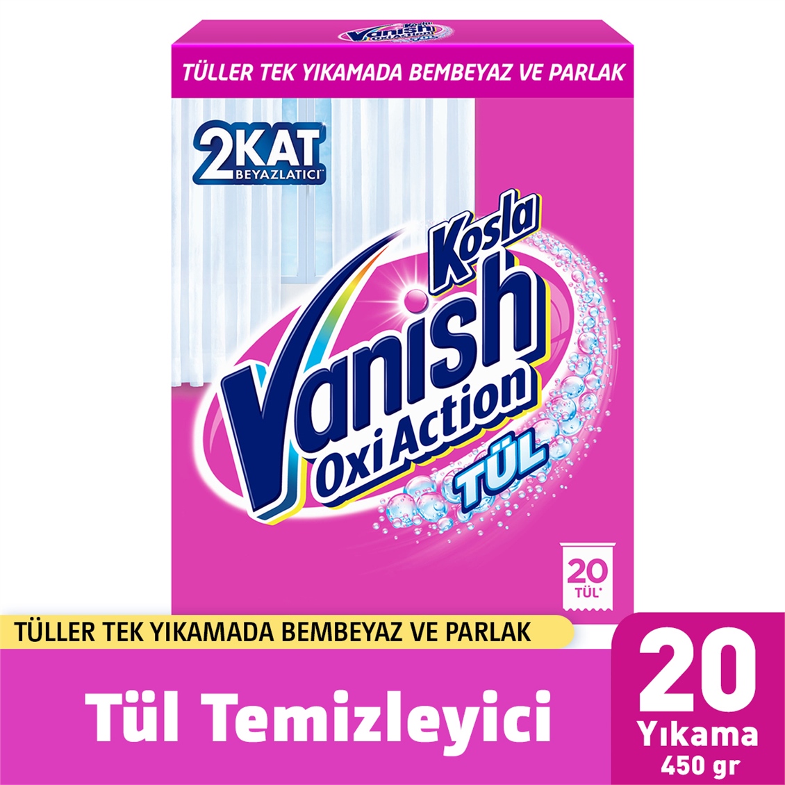 Vanish Tül Temizleyici 2'li Paket (Toz 450g+ Parlatıcı 450 ml)
