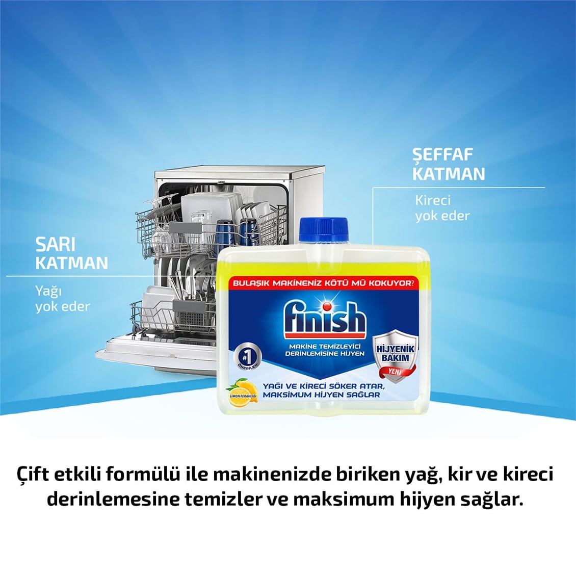 Finish Bulaşık Makinesi temizleyici Limon 250  ml