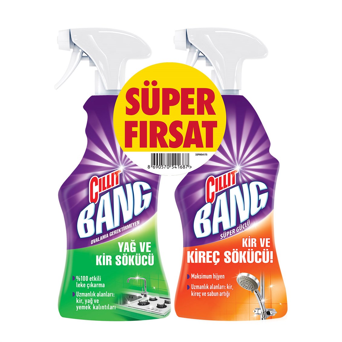 Cillit Bang Banyo Ve Mutfak Temizleyici 2'li Sprey Set