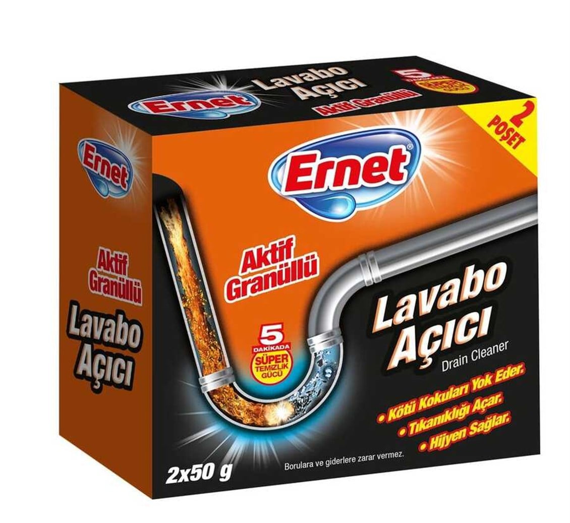 Ernet Süper Lavabo Açıcı Granül 100 gr