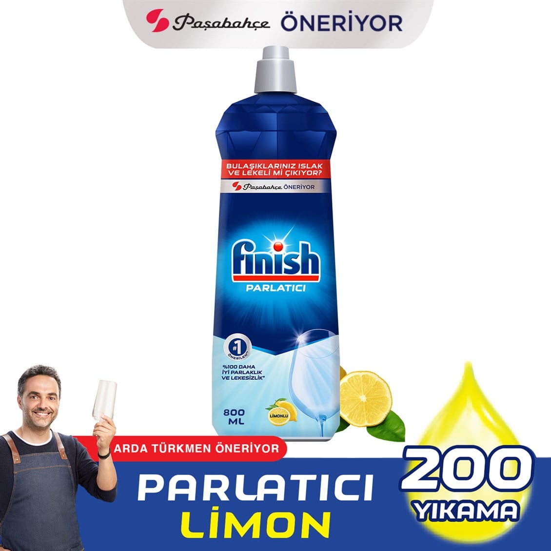 Finish Bulaşık Makinesi Parlatıcı 800 ml Limon