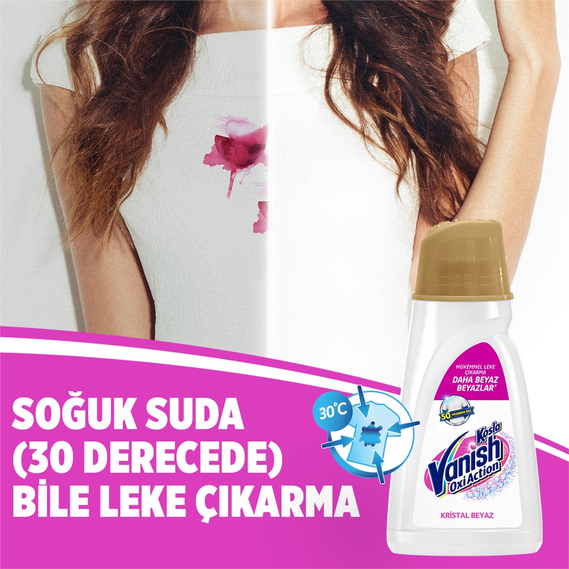 Vanish Kosla Oxi Action gold Kristal Beyaz 1000 ml