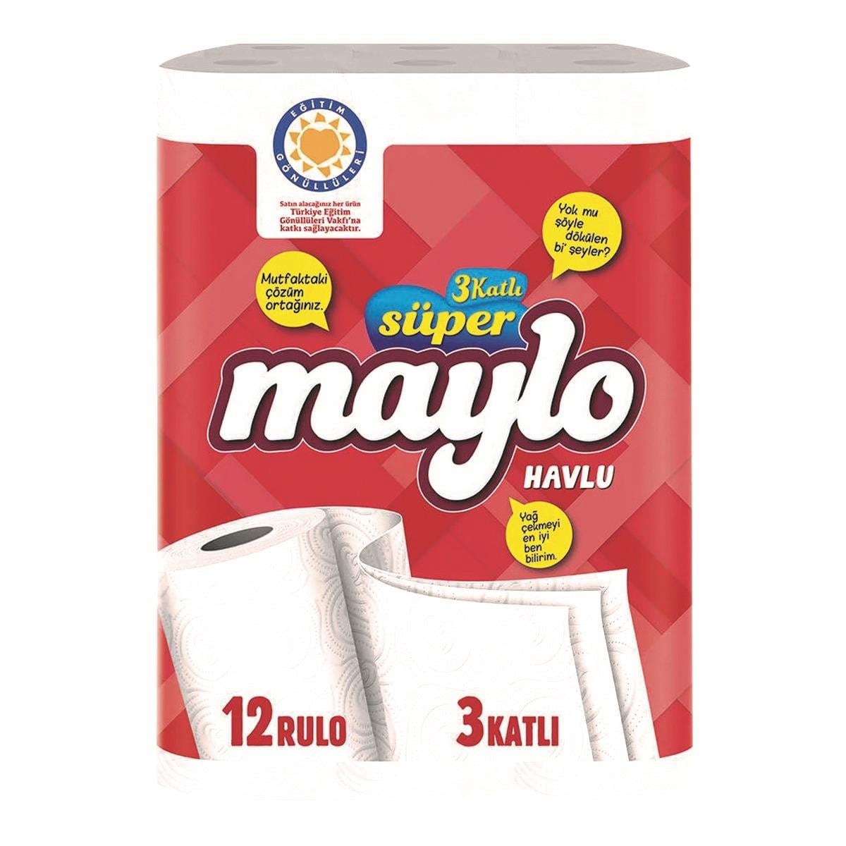Maylo Süper Kağıt Havlu 12'li