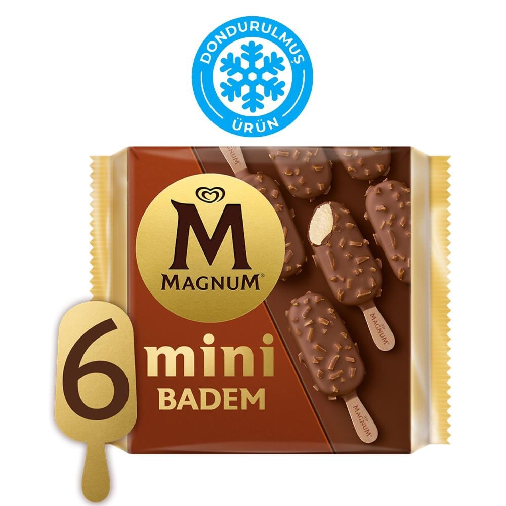 Algida Magnum Mini Bademli Dondurma 6'lı 345 ml
