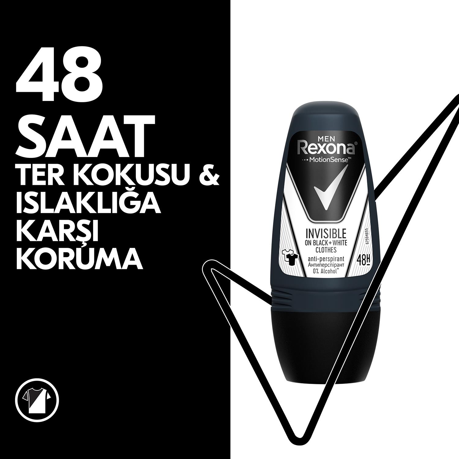 Rexona Men Invisible Black & White Roll-On 50 ml