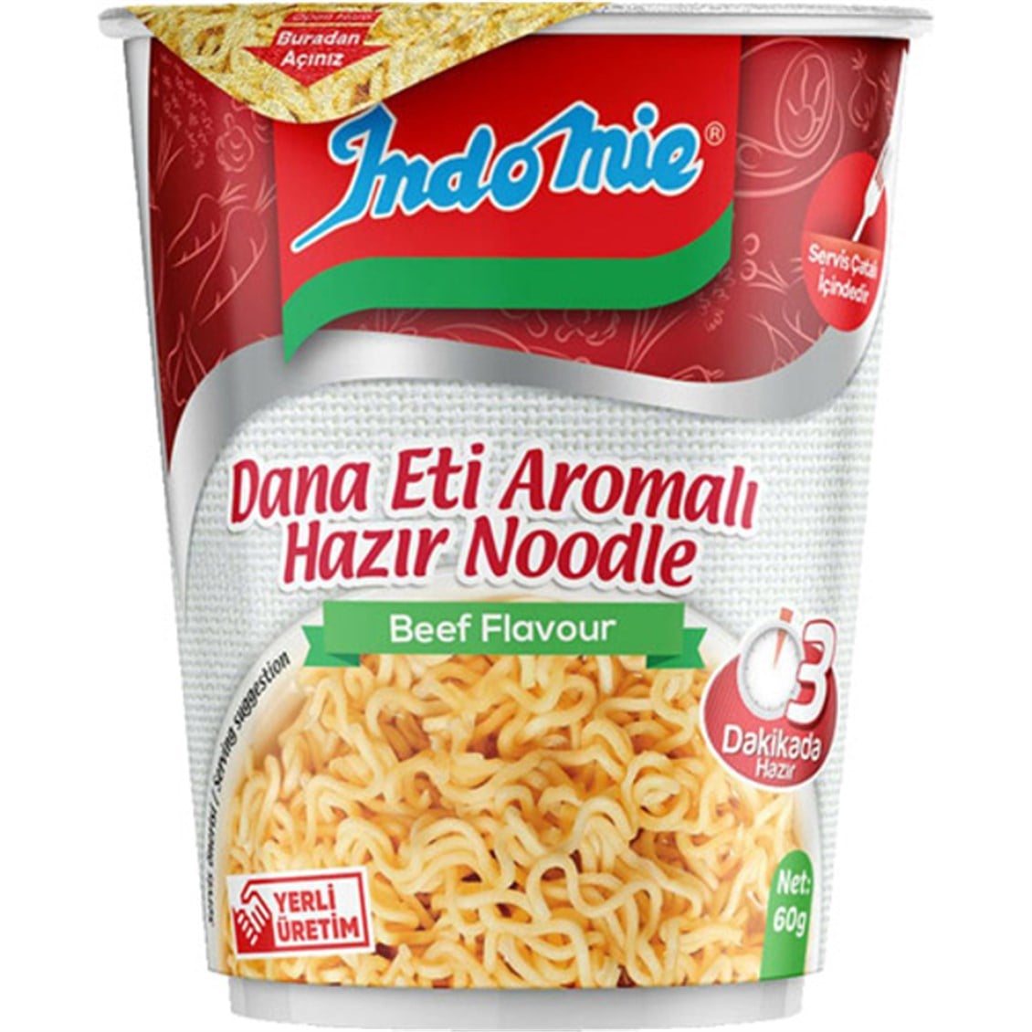 İndomie Etli Bardak Noodle 60 Gr