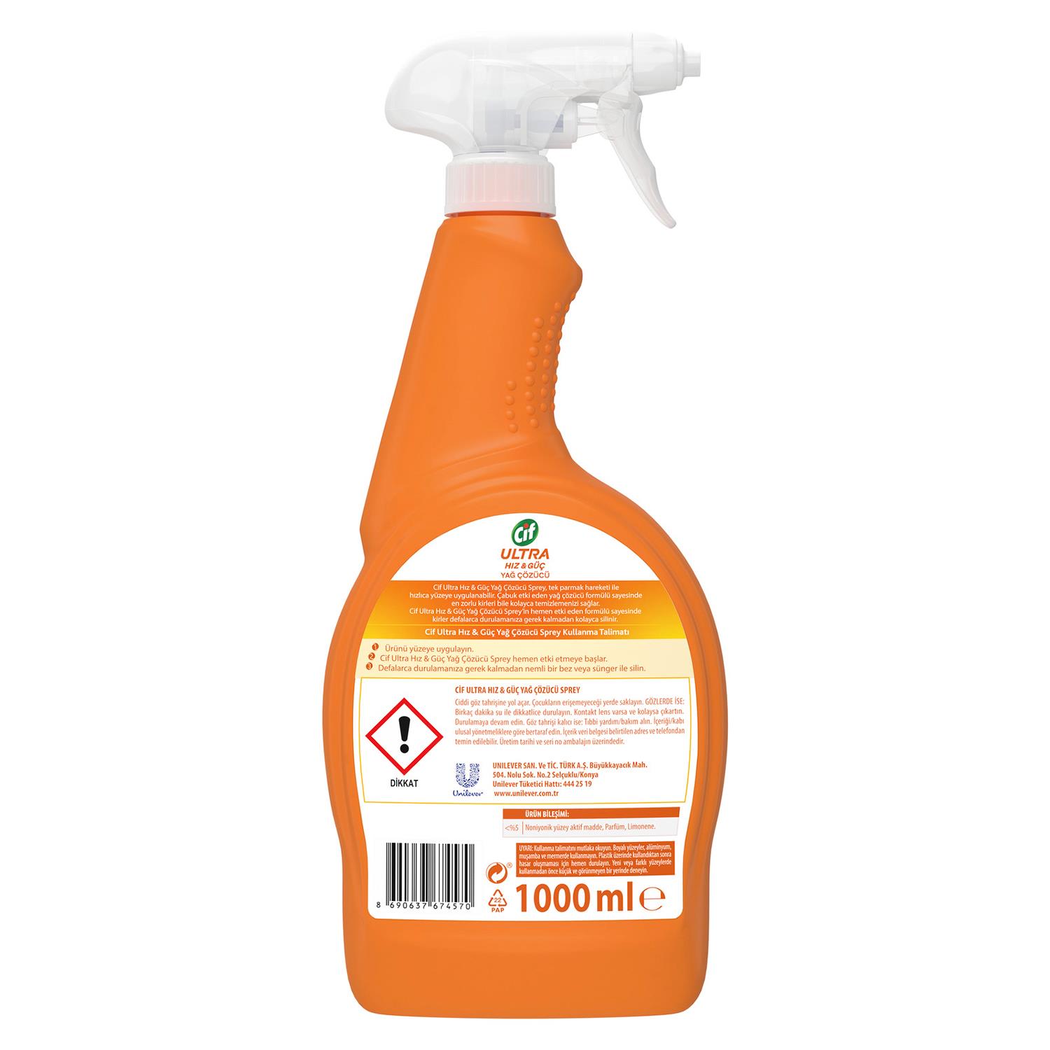 Cif Ultra Hız Sprey 1000 ml Mutfak