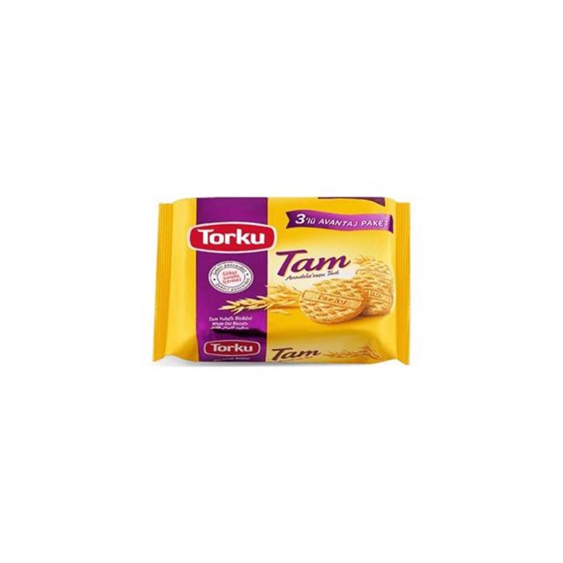 Torku Tam Yulaflı Bisküvi 3'lü Paket  375 Gr