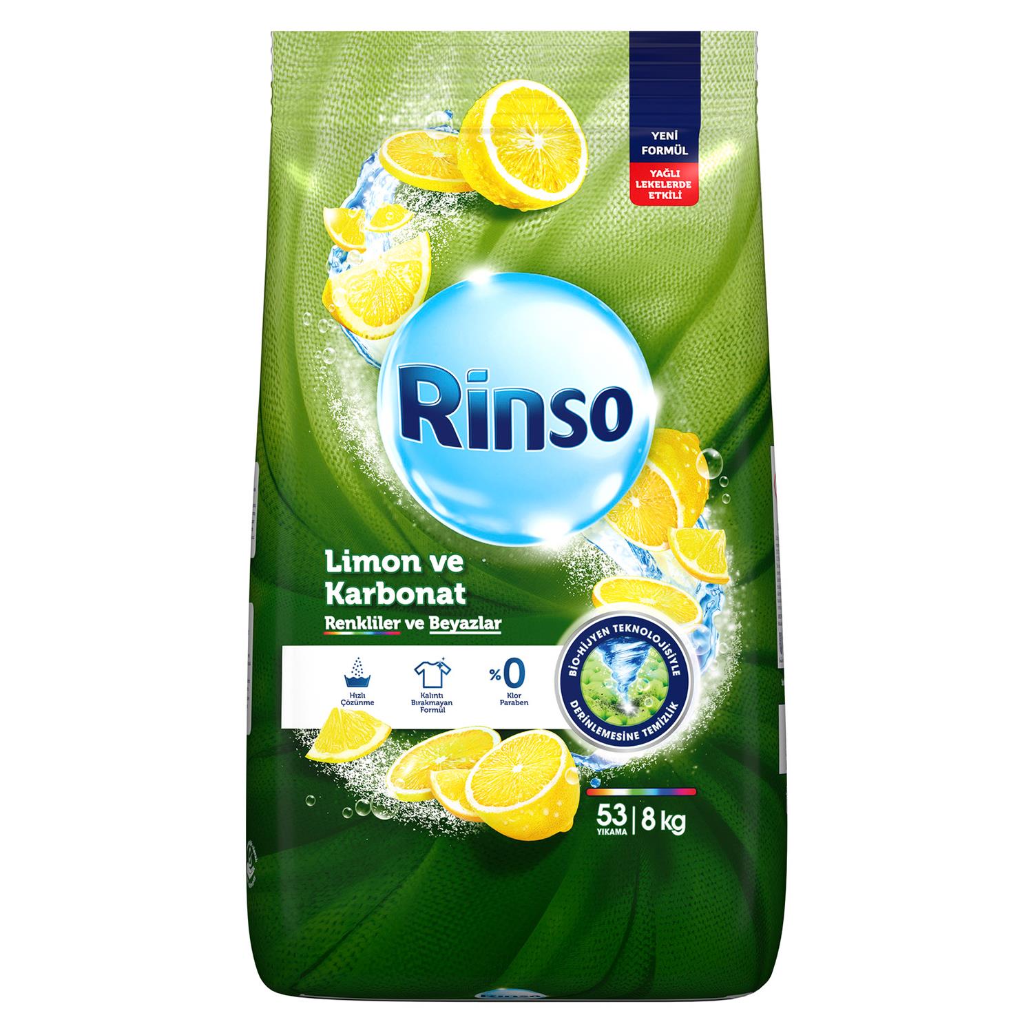 Rinso Matik Limon Karbonat Çamaşır Deterjanı  8 kg