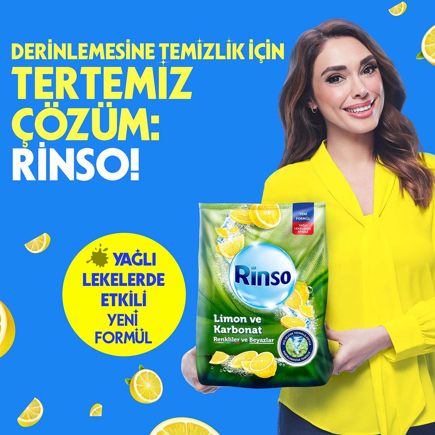 Rinso Matik Limon Karbonat Çamaşır Deterjanı  8 kg