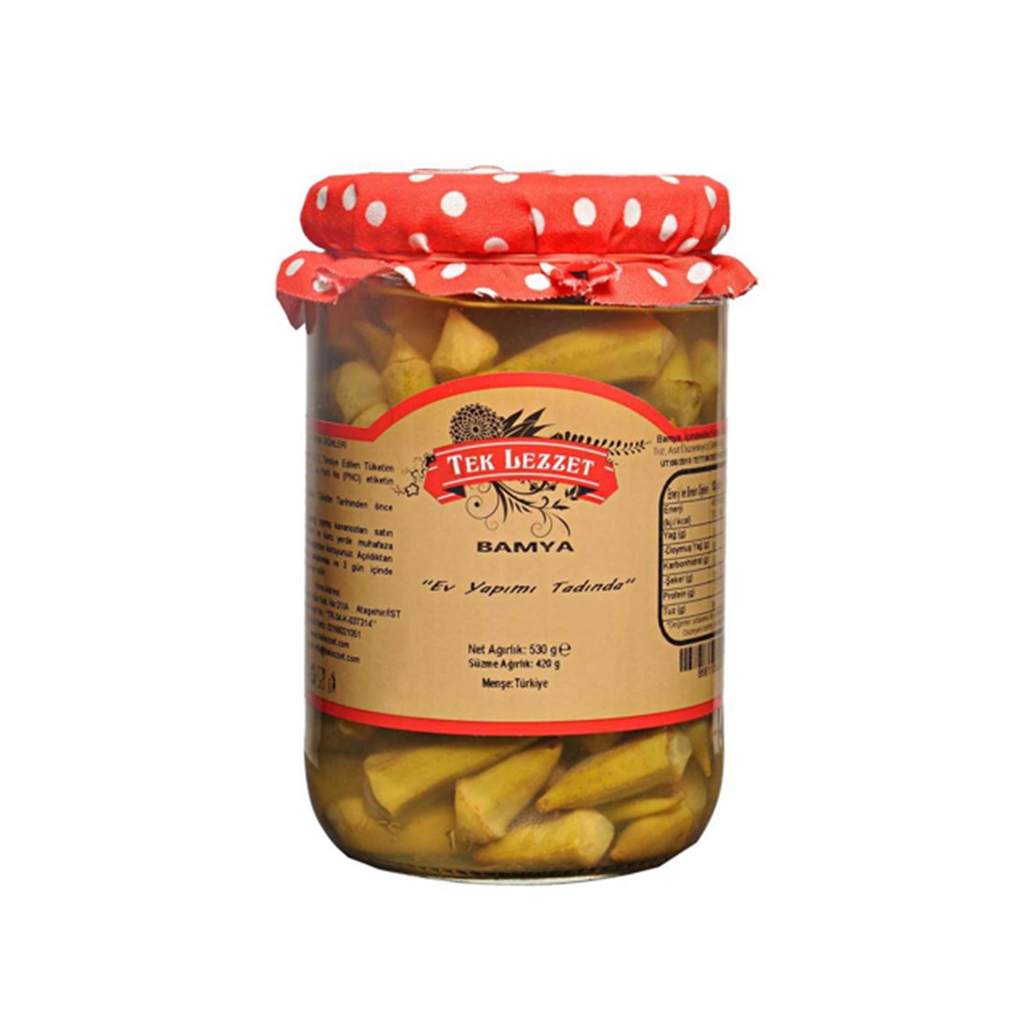 Tek Lezzet Tombul Bamya 530 Gr