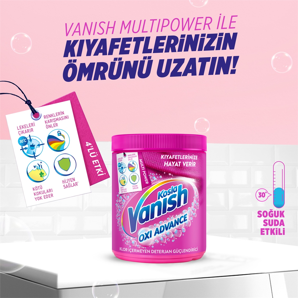 Vanish Multipower Leke Çıkarıcı & Deterjan güçlendirici Toz 400 gr
