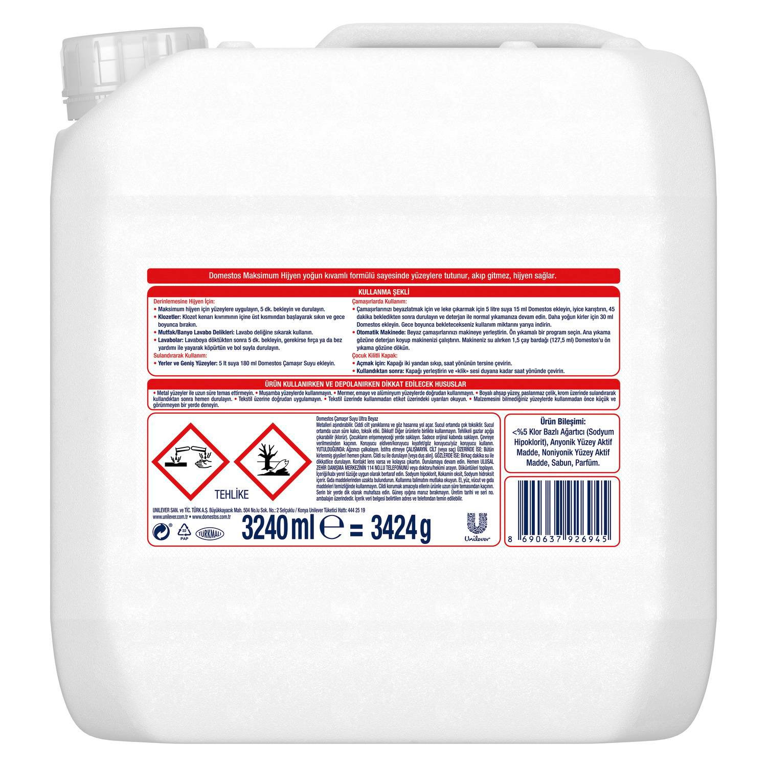 Domestos Kar Beyazı 3240 Ml