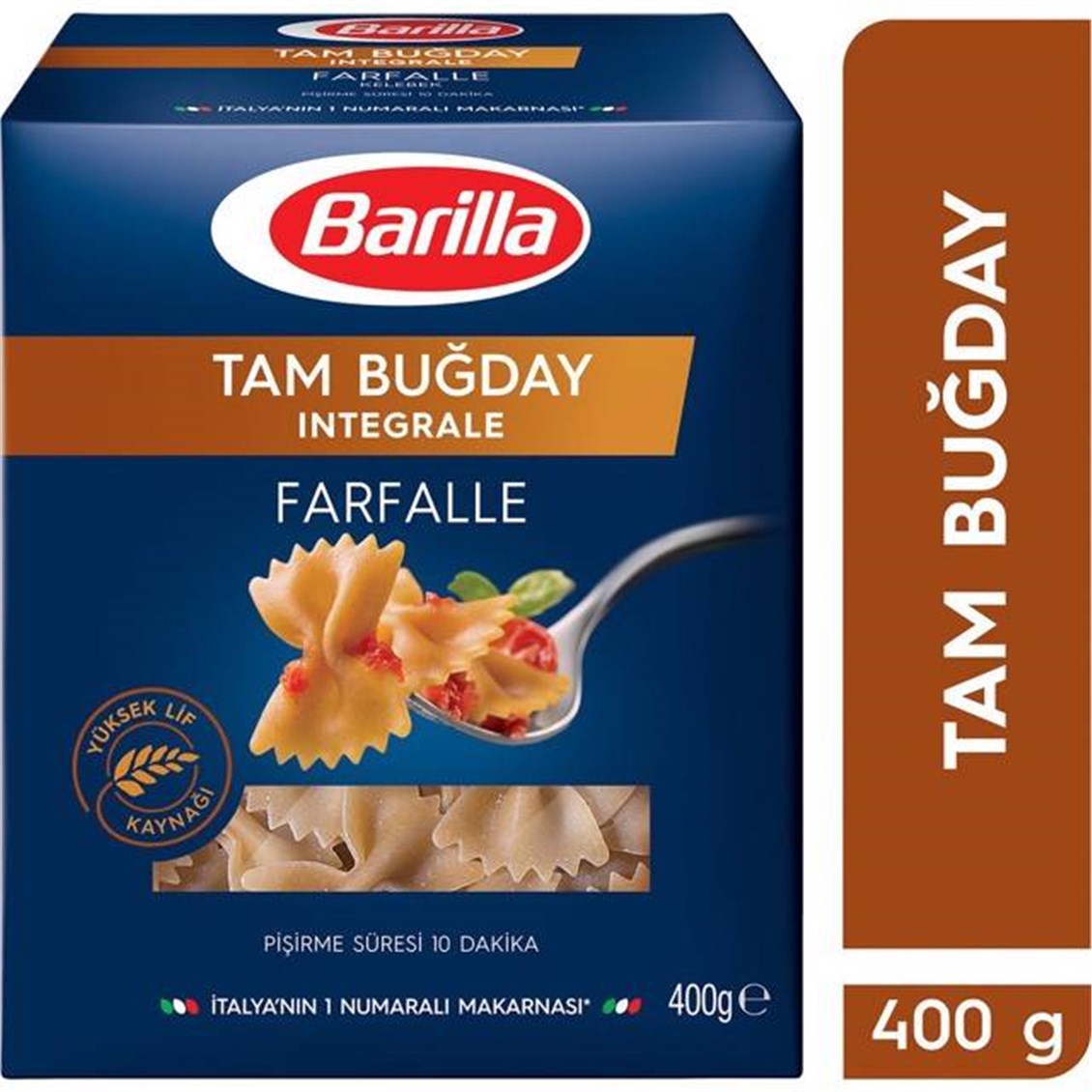 Barilla Tam Buğday Kelebek Makarna (Integrale Farfalle) 400 Gr
