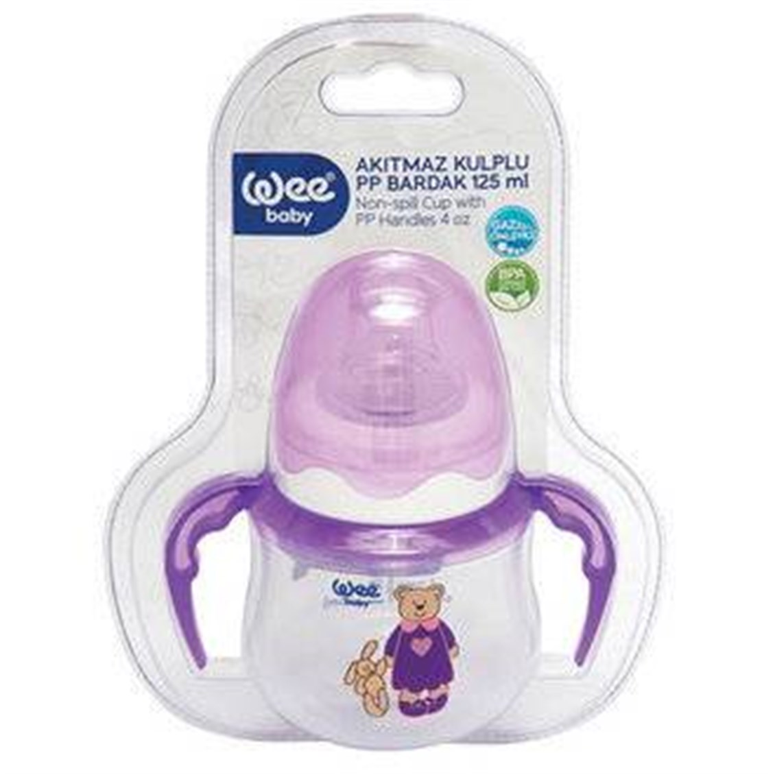 Wee Baby Akıtmaz Kulplu PP Bardak 125 ml