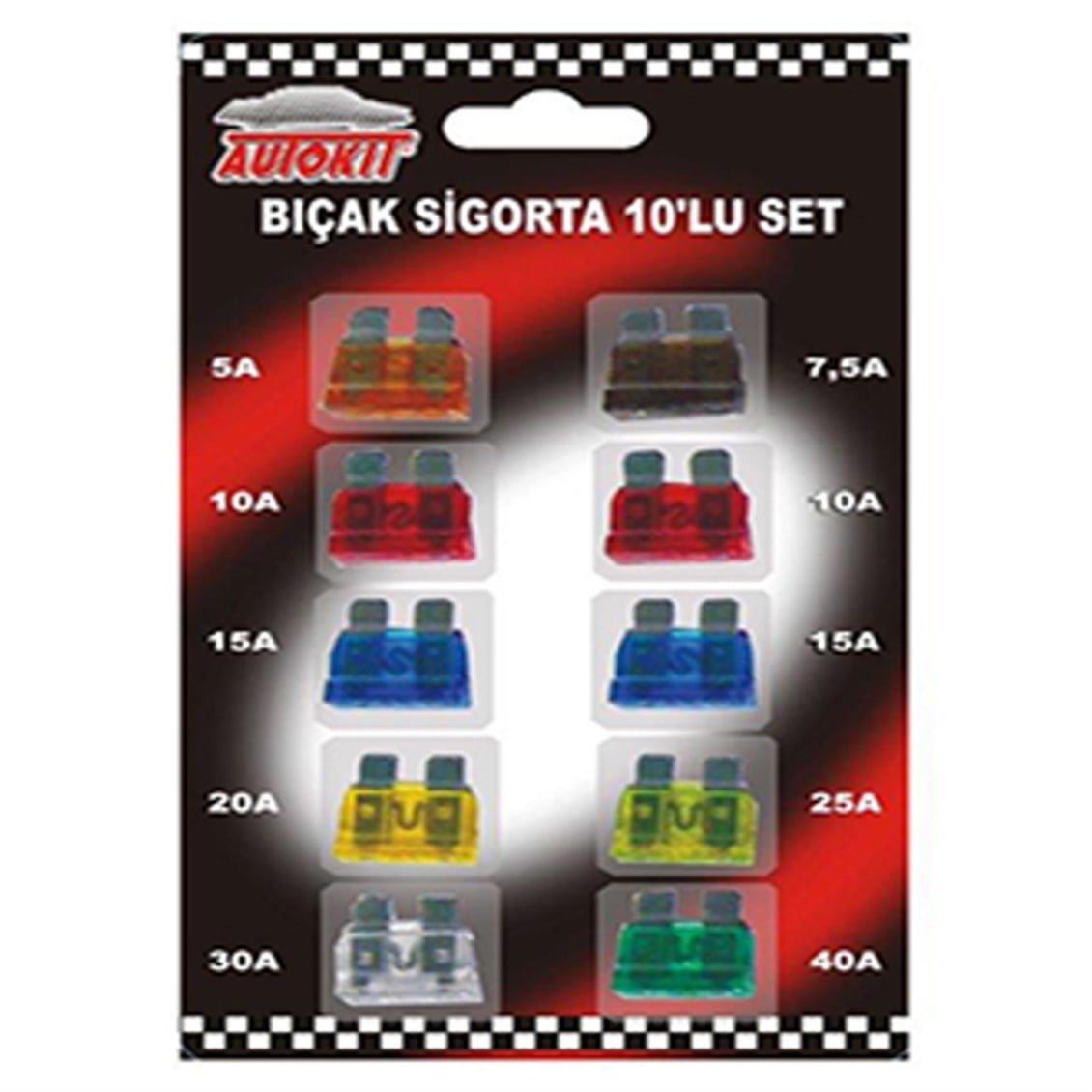 Autokit Bıçak Sigorta 10'Lu Set Normal