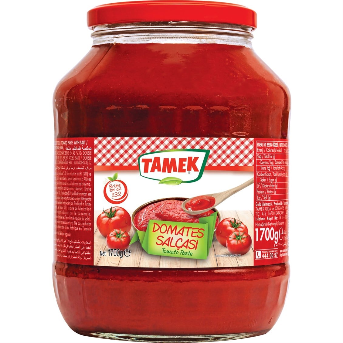 Tamek Domates Salçası 1650 Cc 
