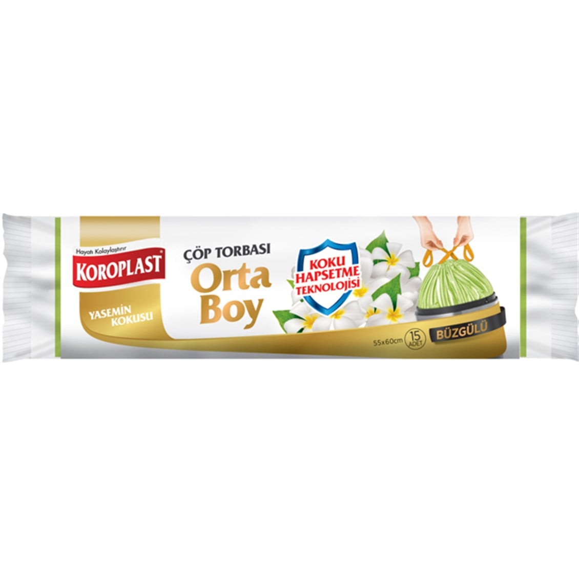 Koroplast Orta Boy Çöp Torbası Yasmin 15'li