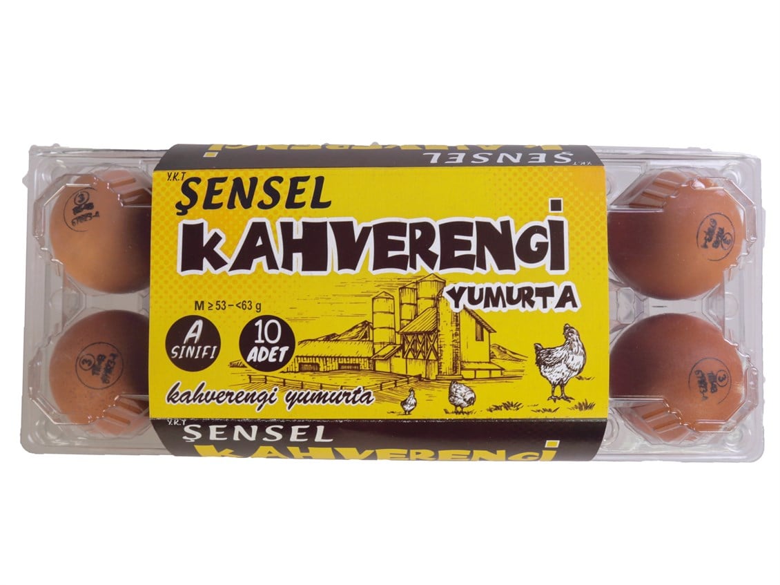Sensel Kahverengi Yumurta 10'lu 53-63 gr