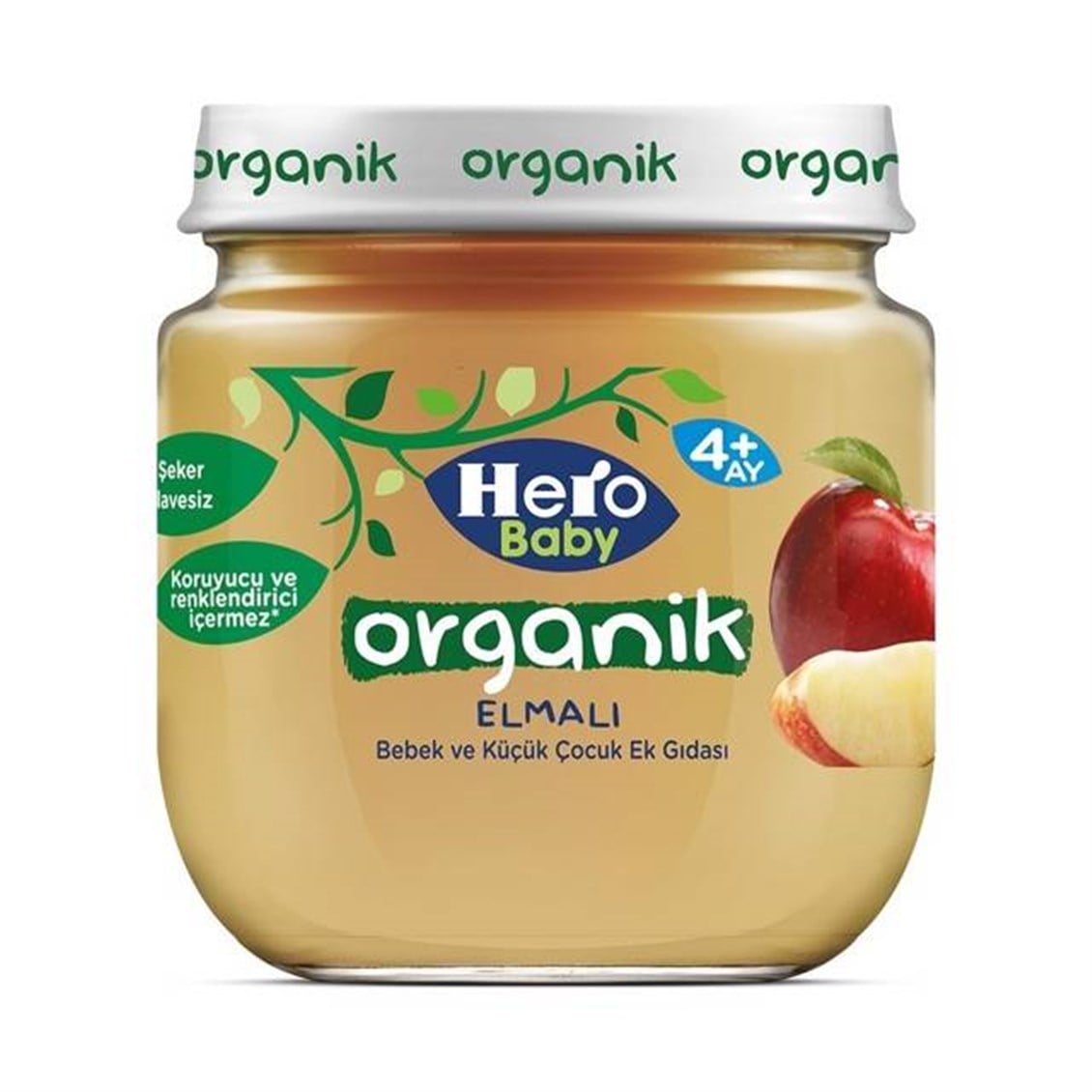 Hero Baby Organik Elmalı Kavanoz Maması 120 Gr
