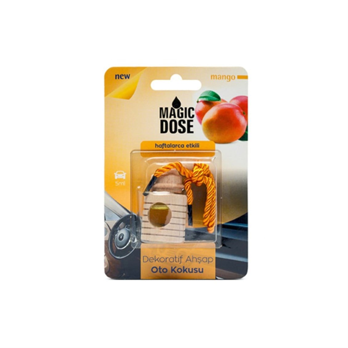 Magic Dose Dekoratif Ahşap Ayna Süsü Mango Kokulu