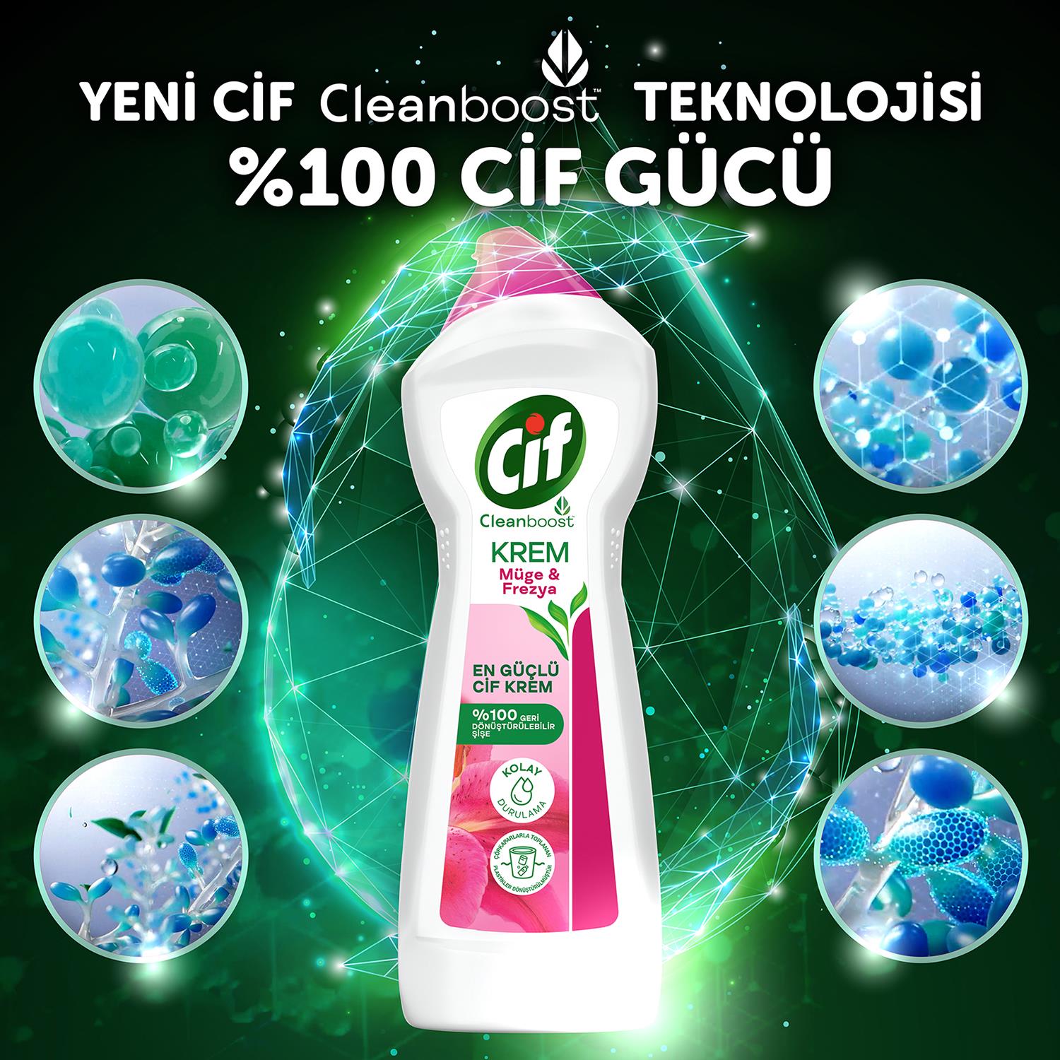 Cif Krem Yüzey Temizleyici 750  ml Müge Ve Frezya