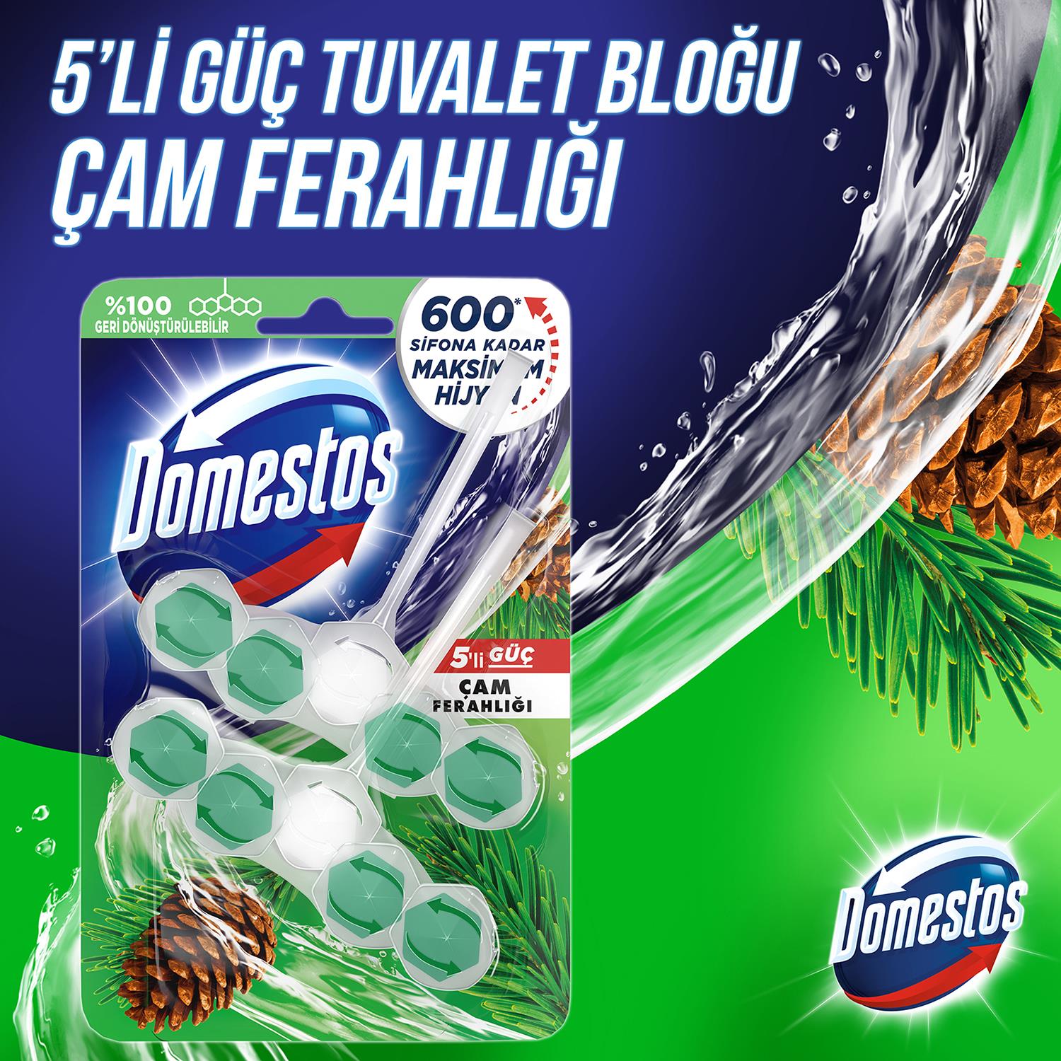 Domestos Wc Blok 2'Li Çamaşırsuyu