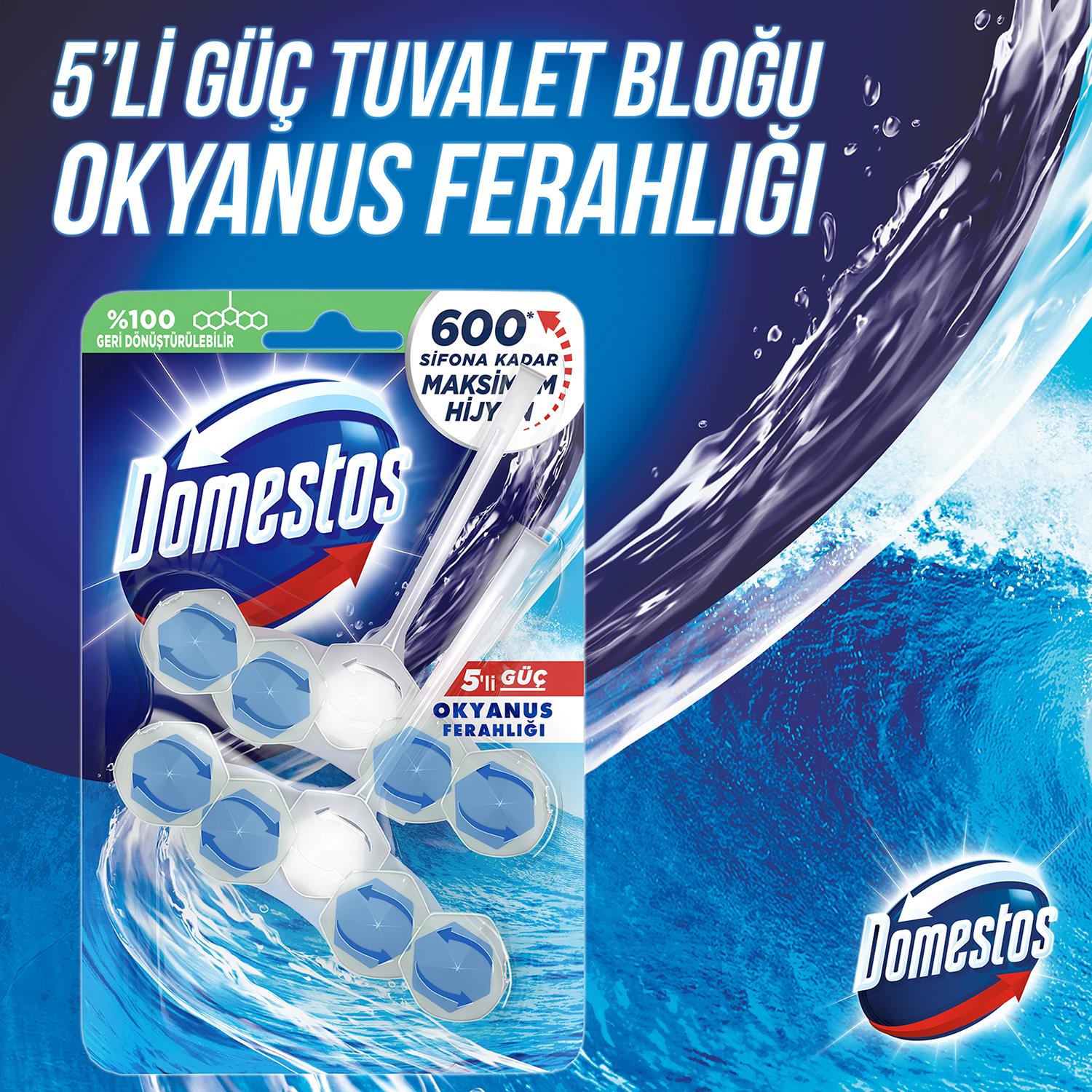 Domestos Wc Blok 2'Li Okyanus Çamaşırsuyu