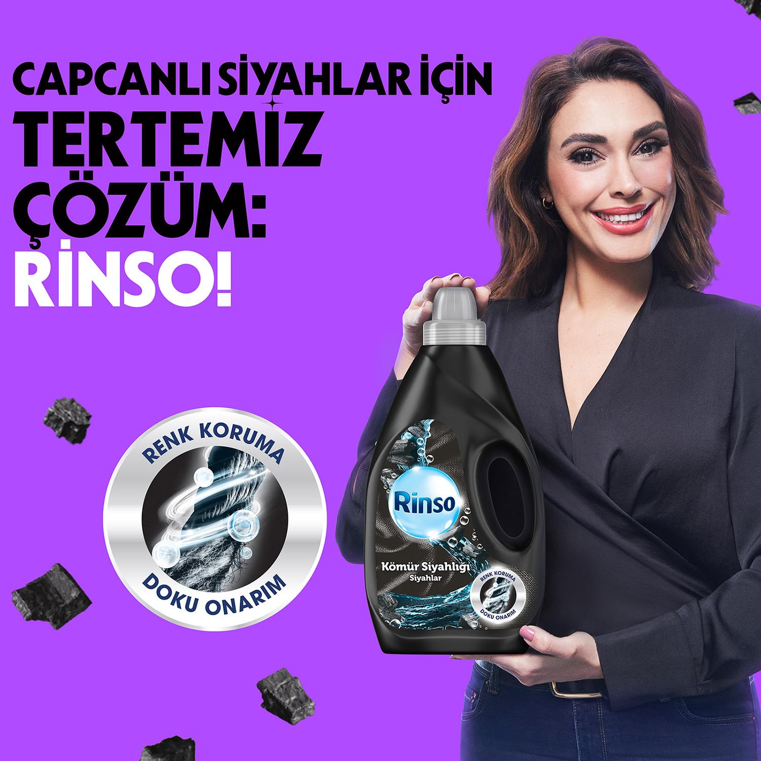 Rinso Sıvı Çamaşır Deterjanı Siyah 3000 ml