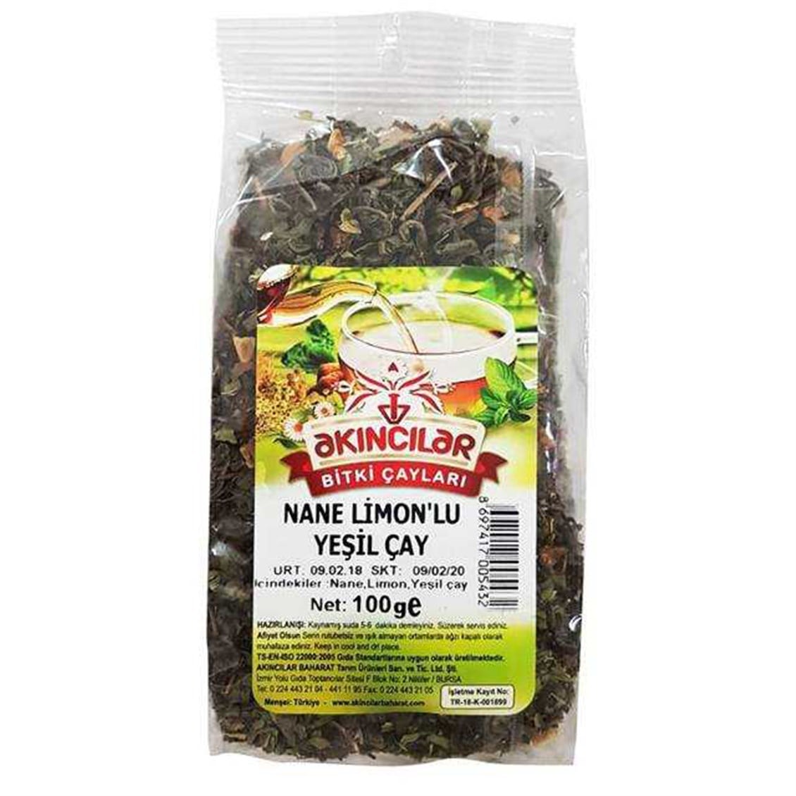 Akıncılar Nane Limon Yeşil Çay 80 Gr