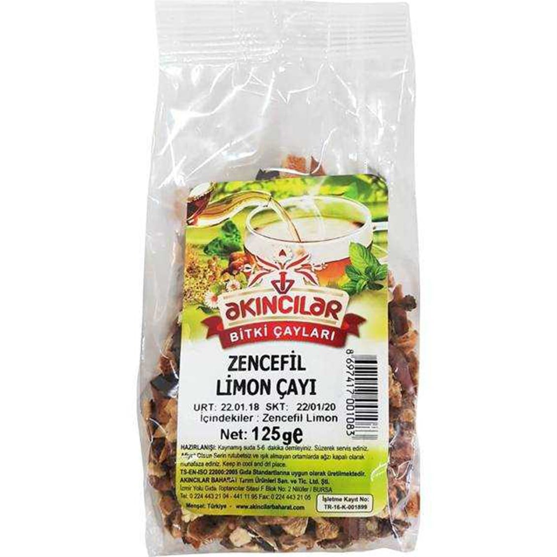 Akıncılar Zencefilli Limon Çayı 100 Gr