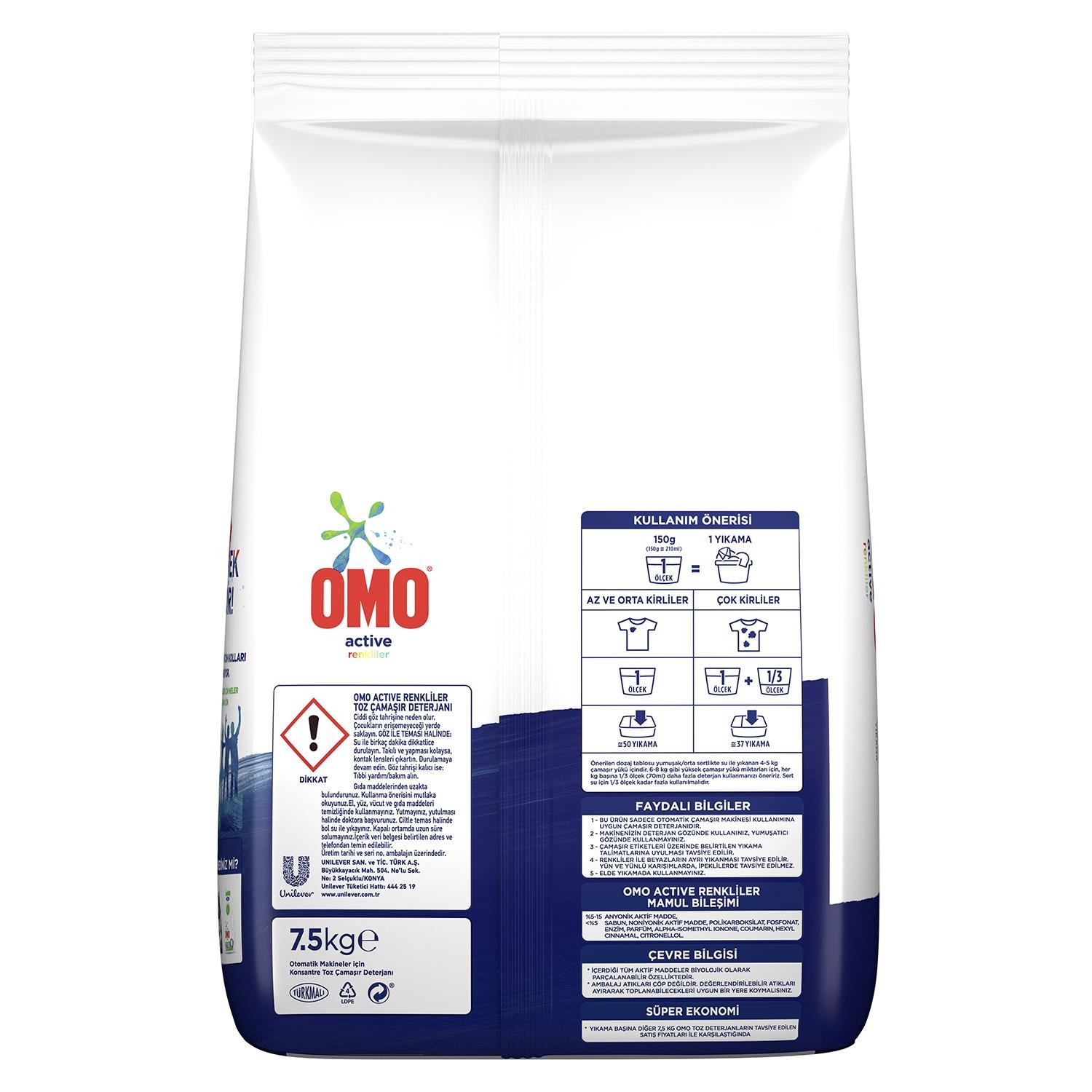 Omo Matik Active Renkliler 7.5 kg