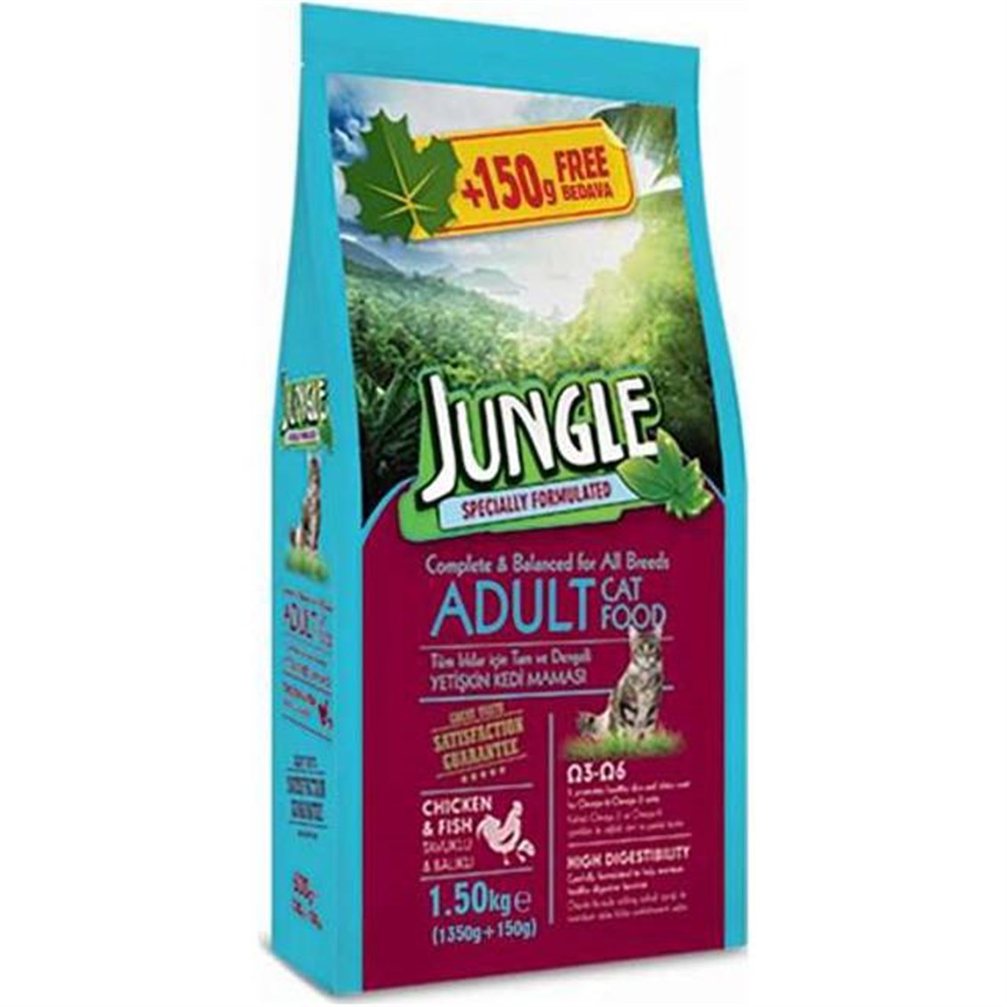 Jungle Tavuklu Yetişkin Kedi Maması 1,5 Kg