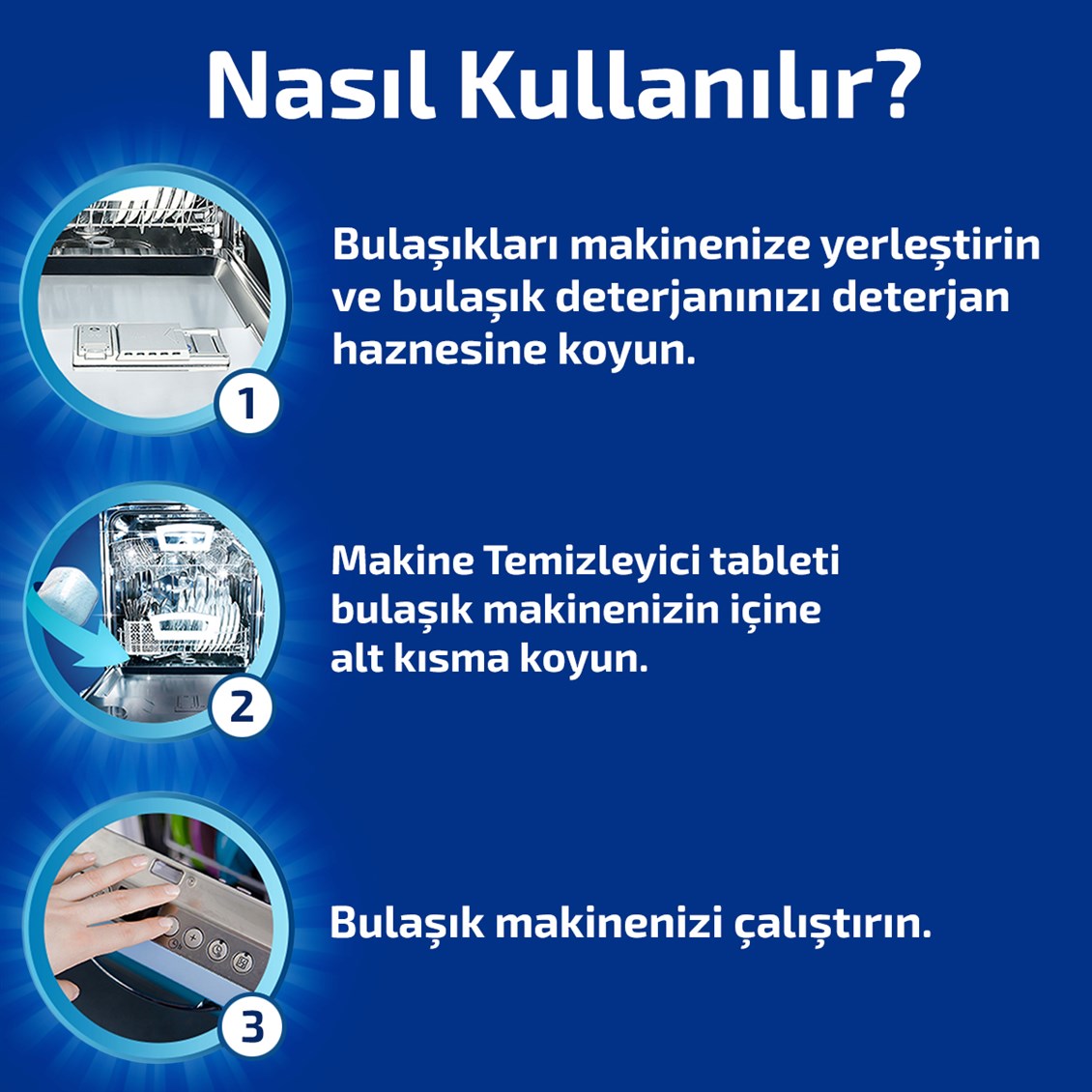 Finish Bulaşık Makinesi Temizleyici Tablet 3'lü