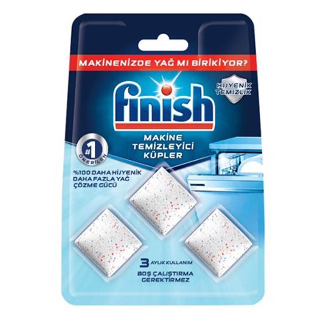 Finish Bulaşık Makinesi Temizleyici Tablet 3'lü