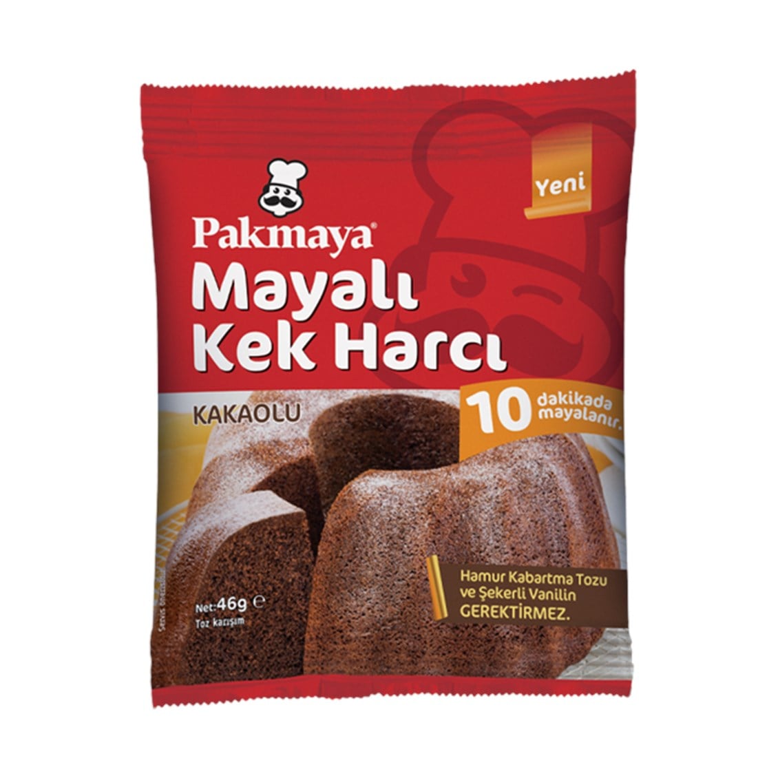 Pakmaya Mayalı Kek Harcı Kakaolu 46 Gr
