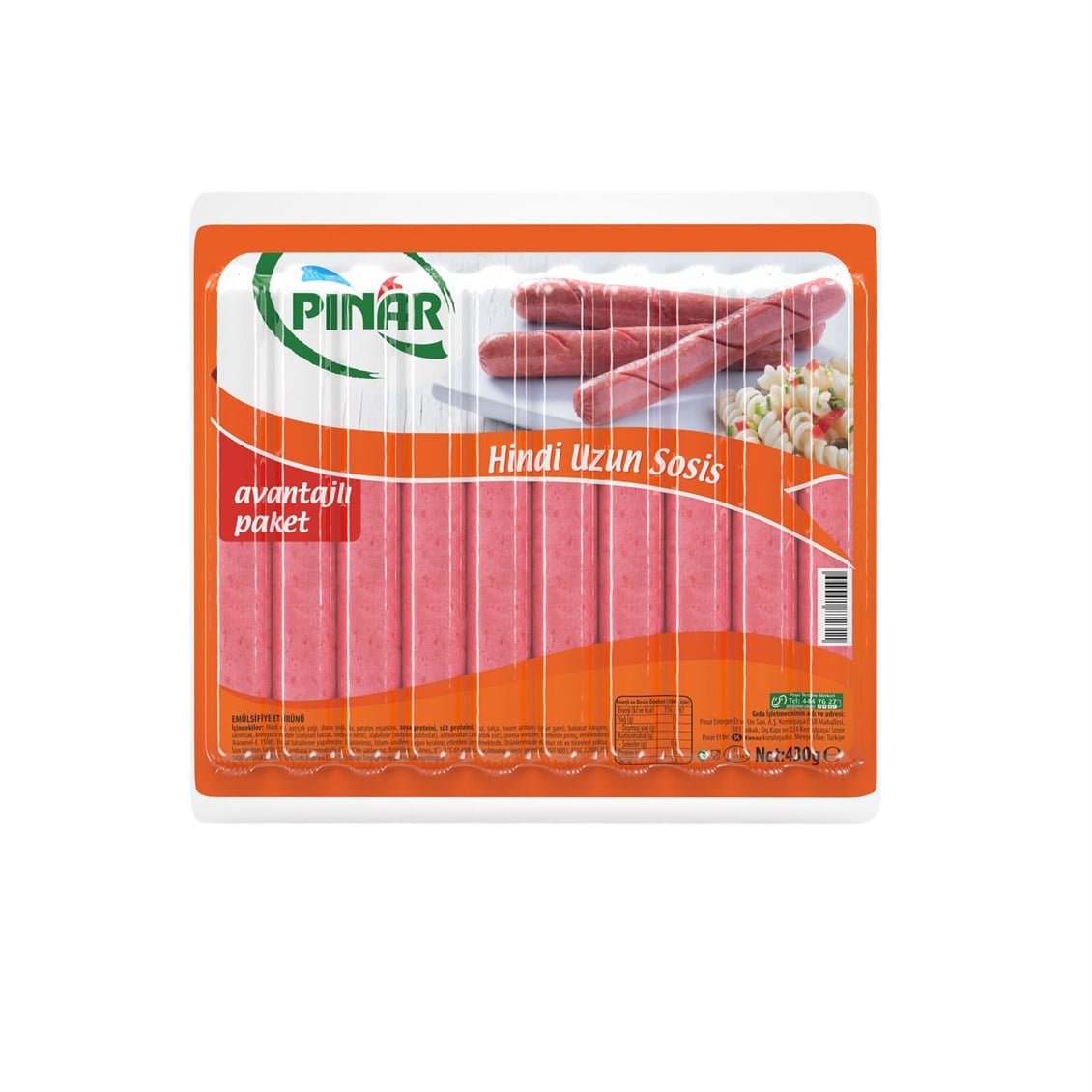 Pınar Hindi Sosis Uzun 430 Gr