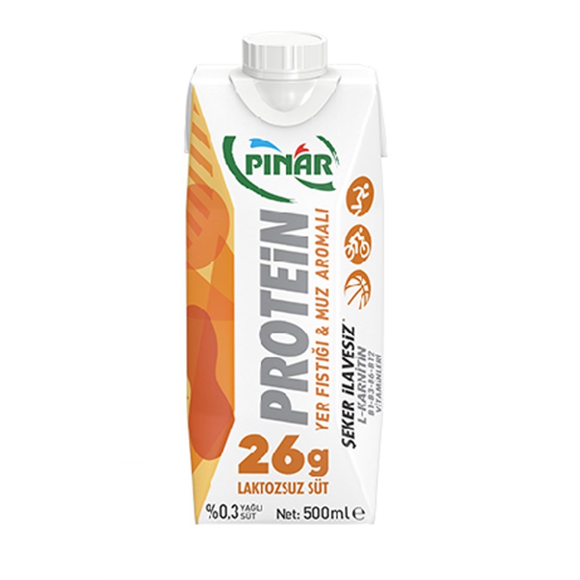 Pınar Proteinli Muzlu Yer Fıstıklı Süt 500 ml