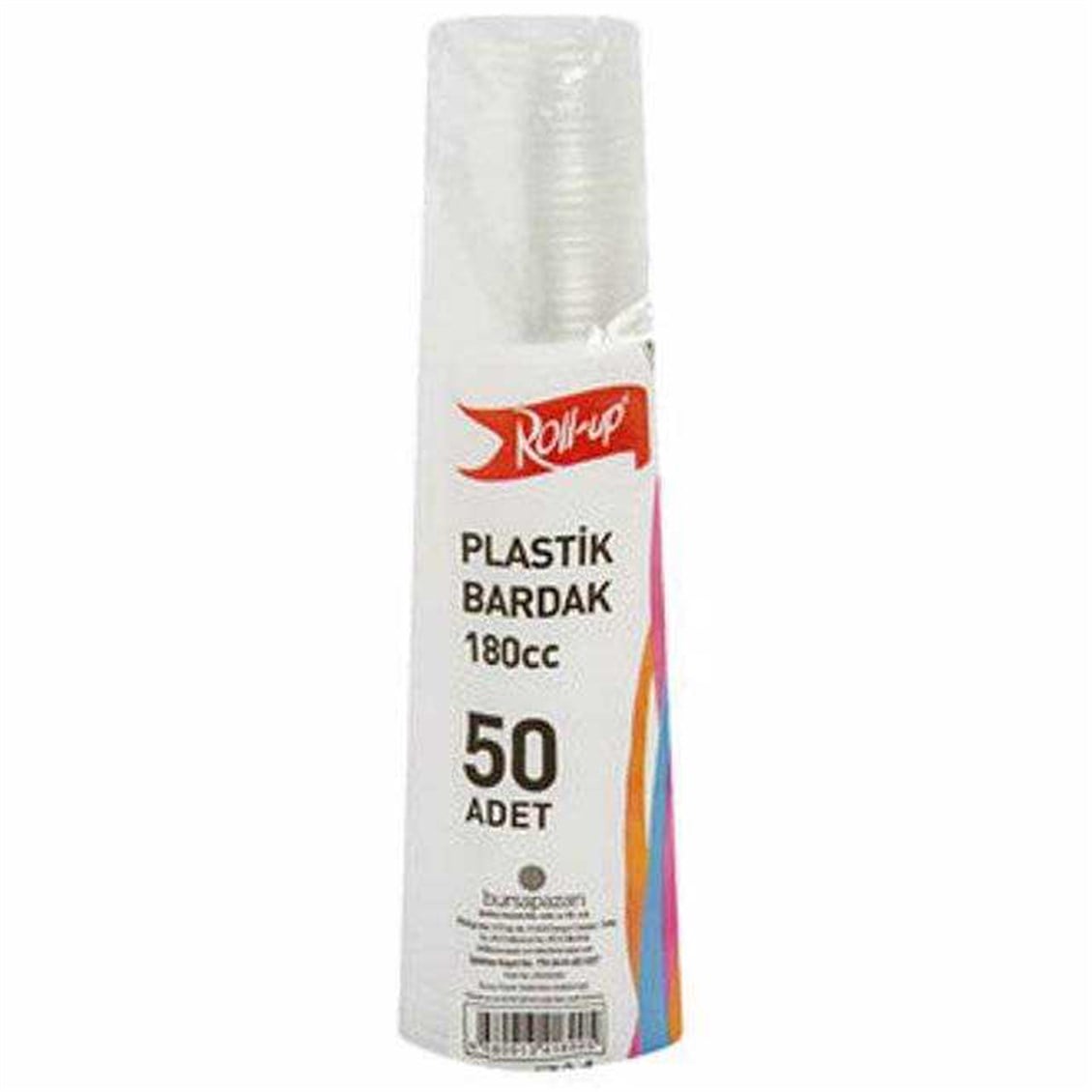 Roll-Up Plastik Bardak 180 cc 50'lu