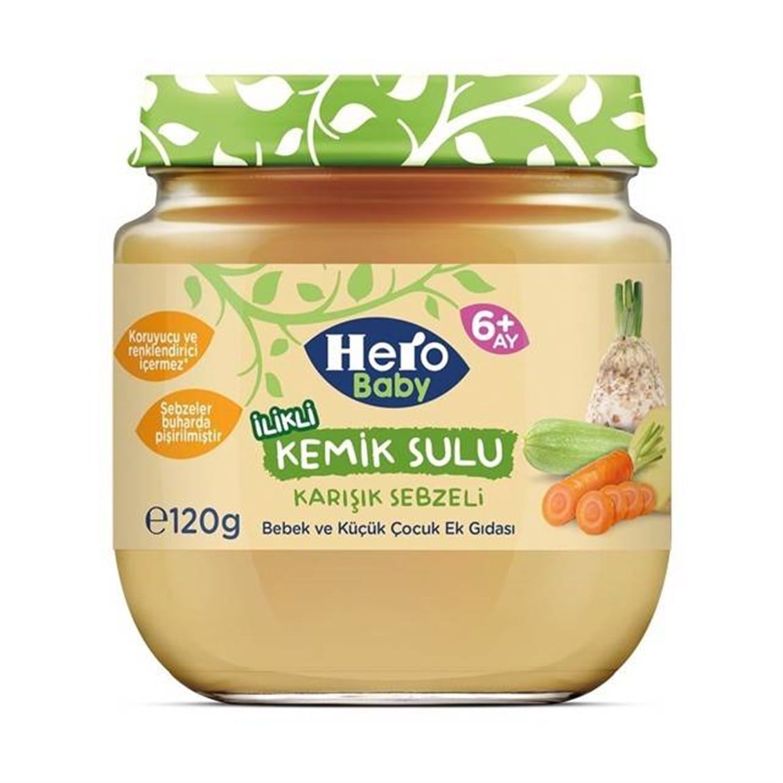 Hero Baby İlikli Kemik Sulu Karışık Sebzeli Ek Gıda 120 Gr