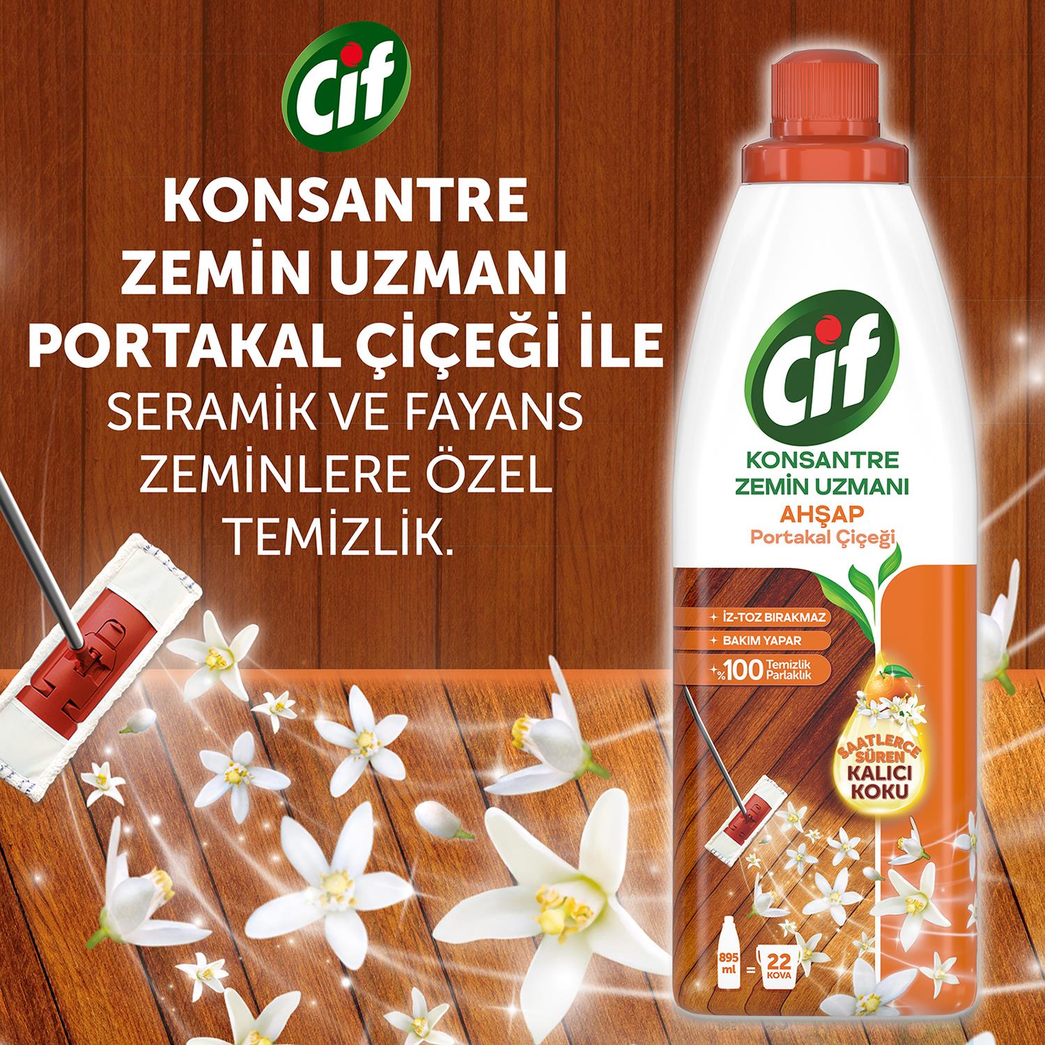 Cif Konsantre Zemin Uzmanı Ahşap 895  ml