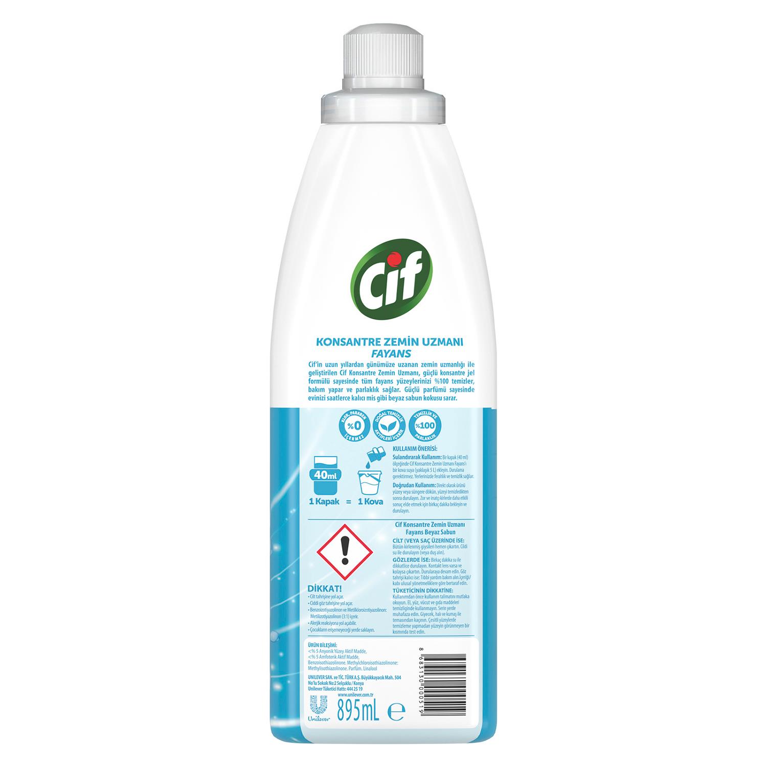 Cif Konsantre Zemin Uzmanı Fayans 895  ml