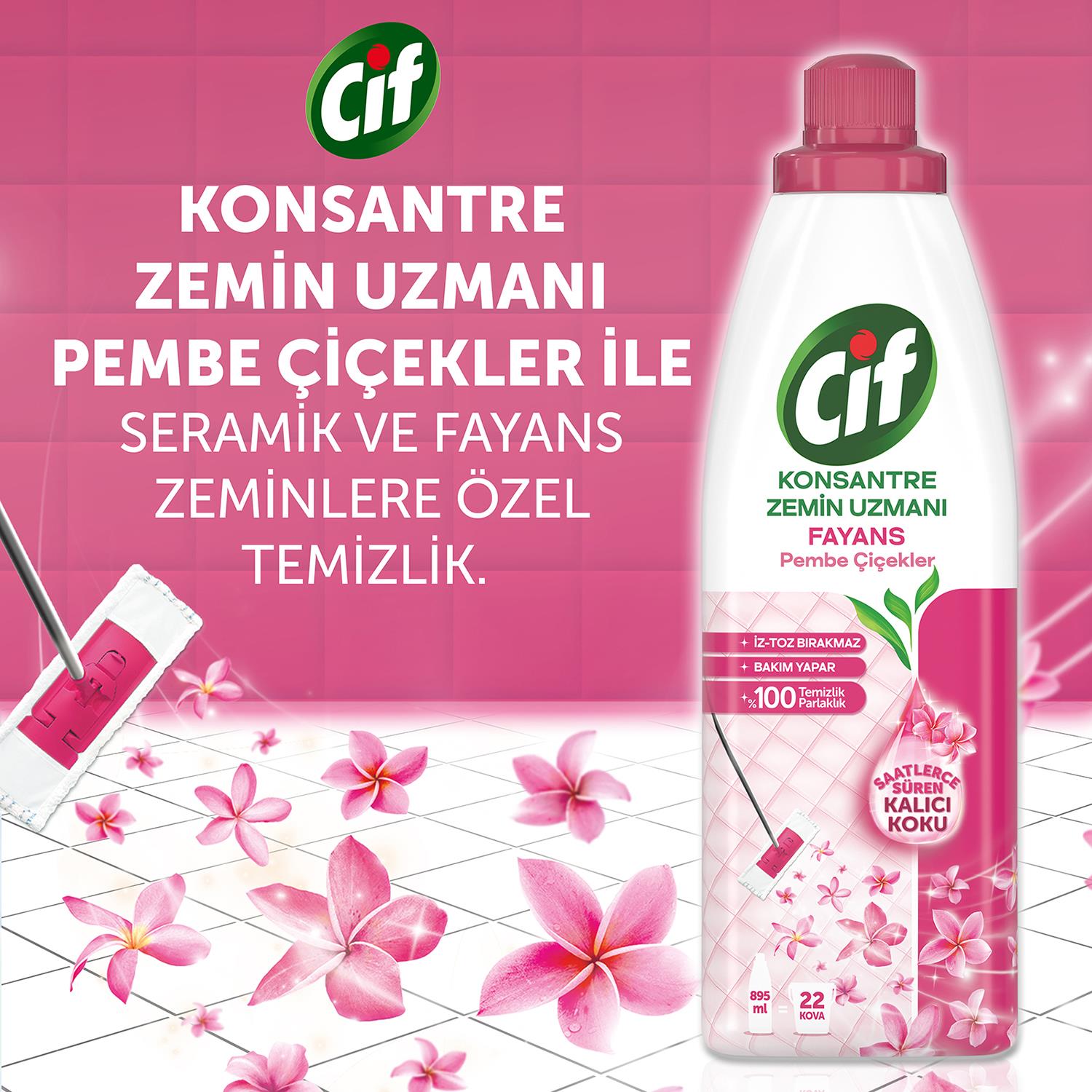 Cif Konsantre Zemin Seramik 895  ml